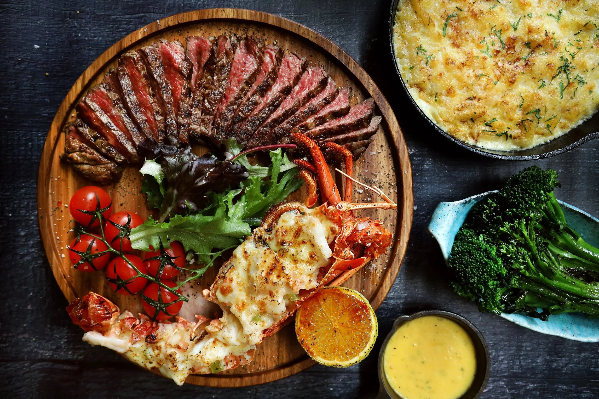 Ruby Australian Wagyu Striploin MB 6/7 &amp; Lobster Thermidor