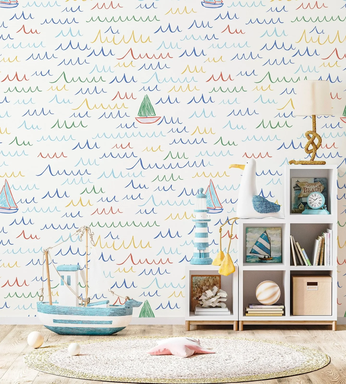New colorways of our &ldquo;Making Waves&rdquo; pattern have arrived in time for Spring/Summer 2025.  Does your lake house need an update? Why not use our updated Rainbow, Lake or Sail color-ways to add that extra splash to your space?! 🌊⛵️💦