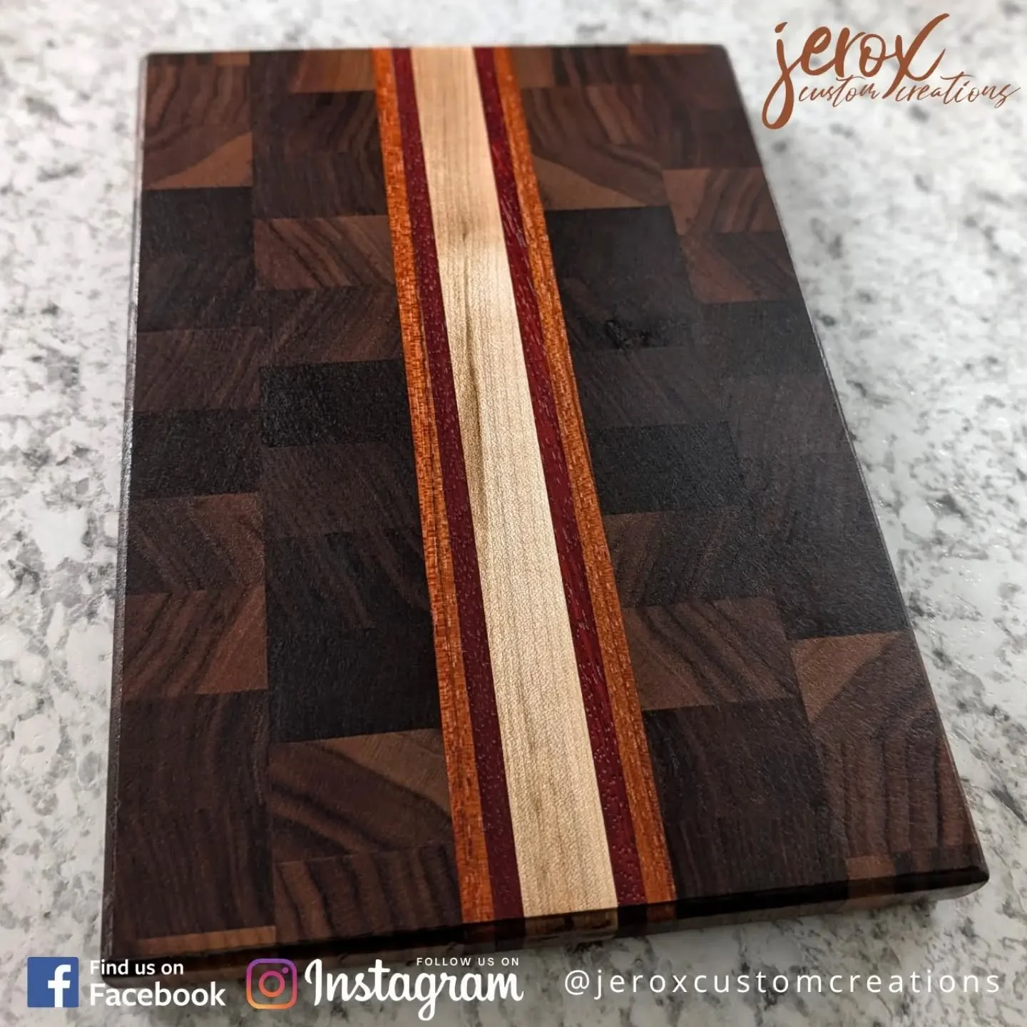 We were using plastic cutting boards in this house ... Didn&rsquo;t sit right.

So I made this.

Walnut end grain with a bold center stripe that pulls it all together. Built to take a beating, easy on your knives, and looks like it actually belongs o