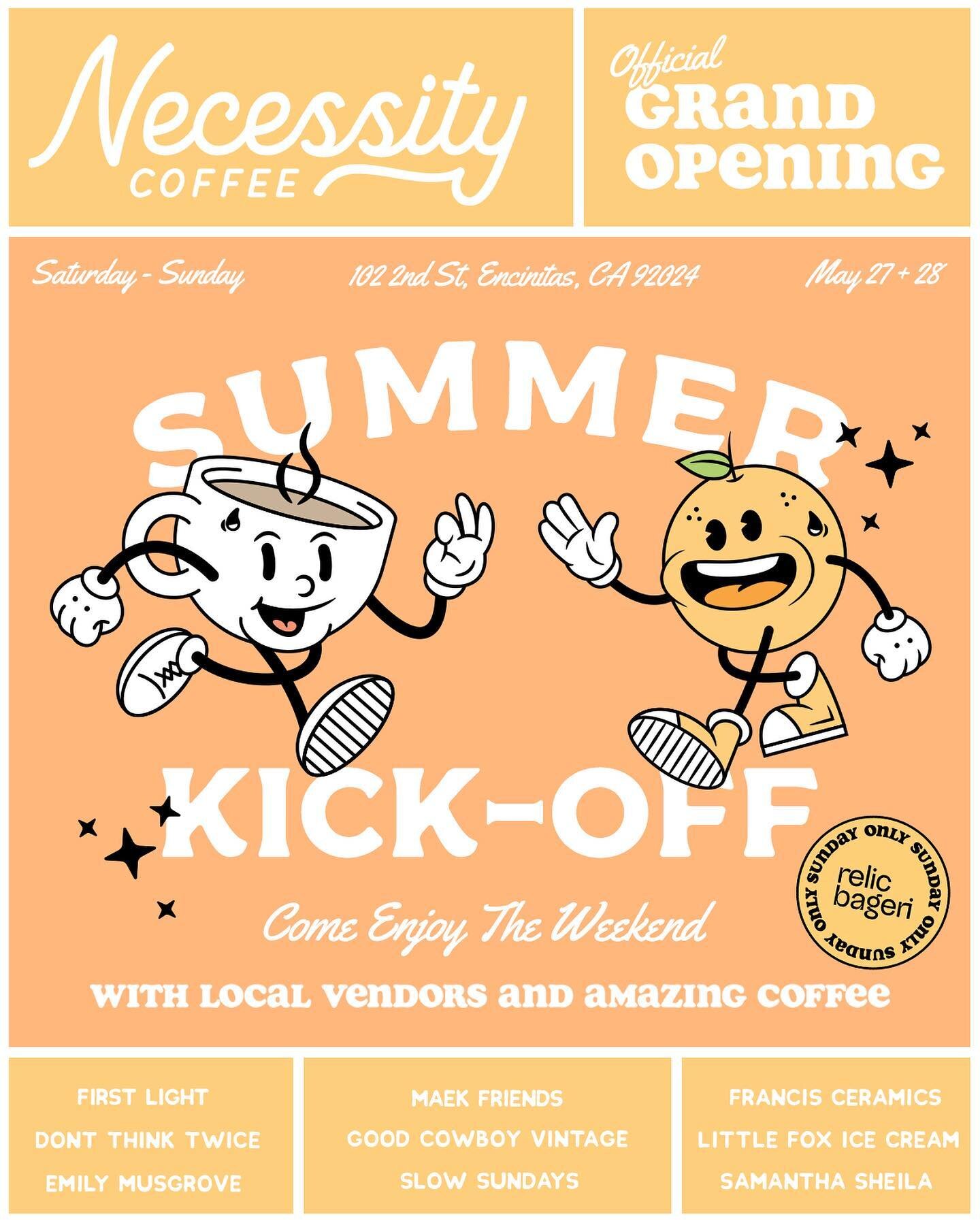 Hey Hey, we just hit our two month mark of being open so we thought it would be fun to throw a grand opening party with you! Also we thought it would be a fun way to kick off being open on Sundays! Next week on the 27th and 28th we are going to have 