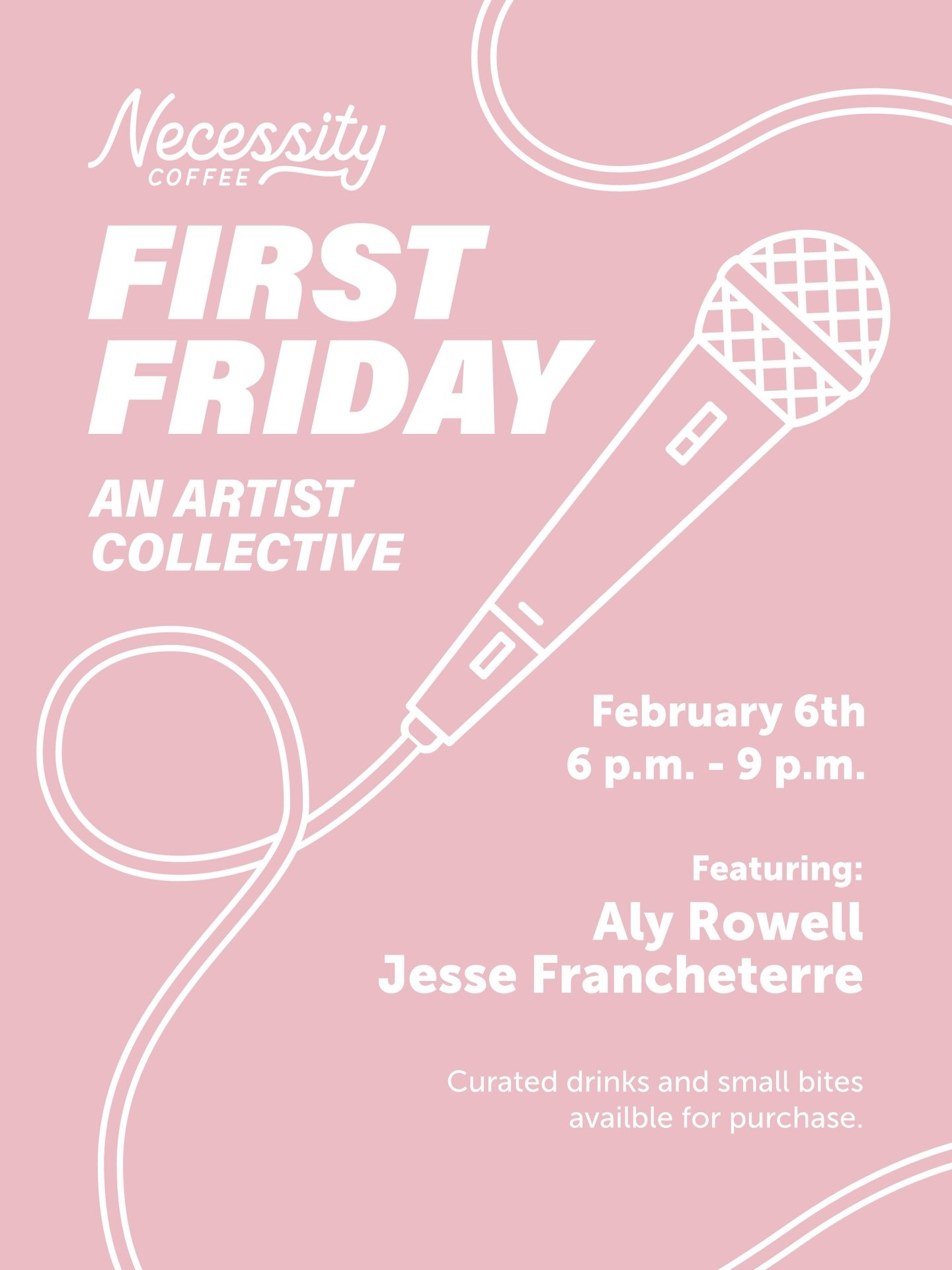 We are so excited to start a series that happens every first Friday of every month. This will be an evening to focus around singer songwriters, and for them to showcase, they&rsquo;re beautiful work! Music is a big part of my life and a big part of n