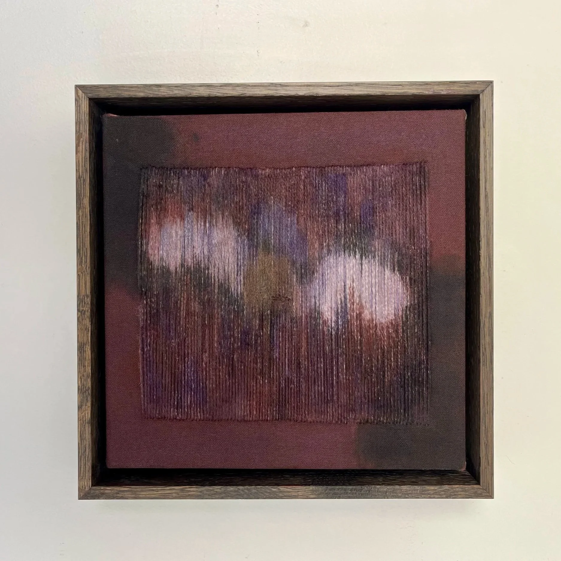 'Shared wind', wool and ink on canvas, 29 x 29 cm, 2026