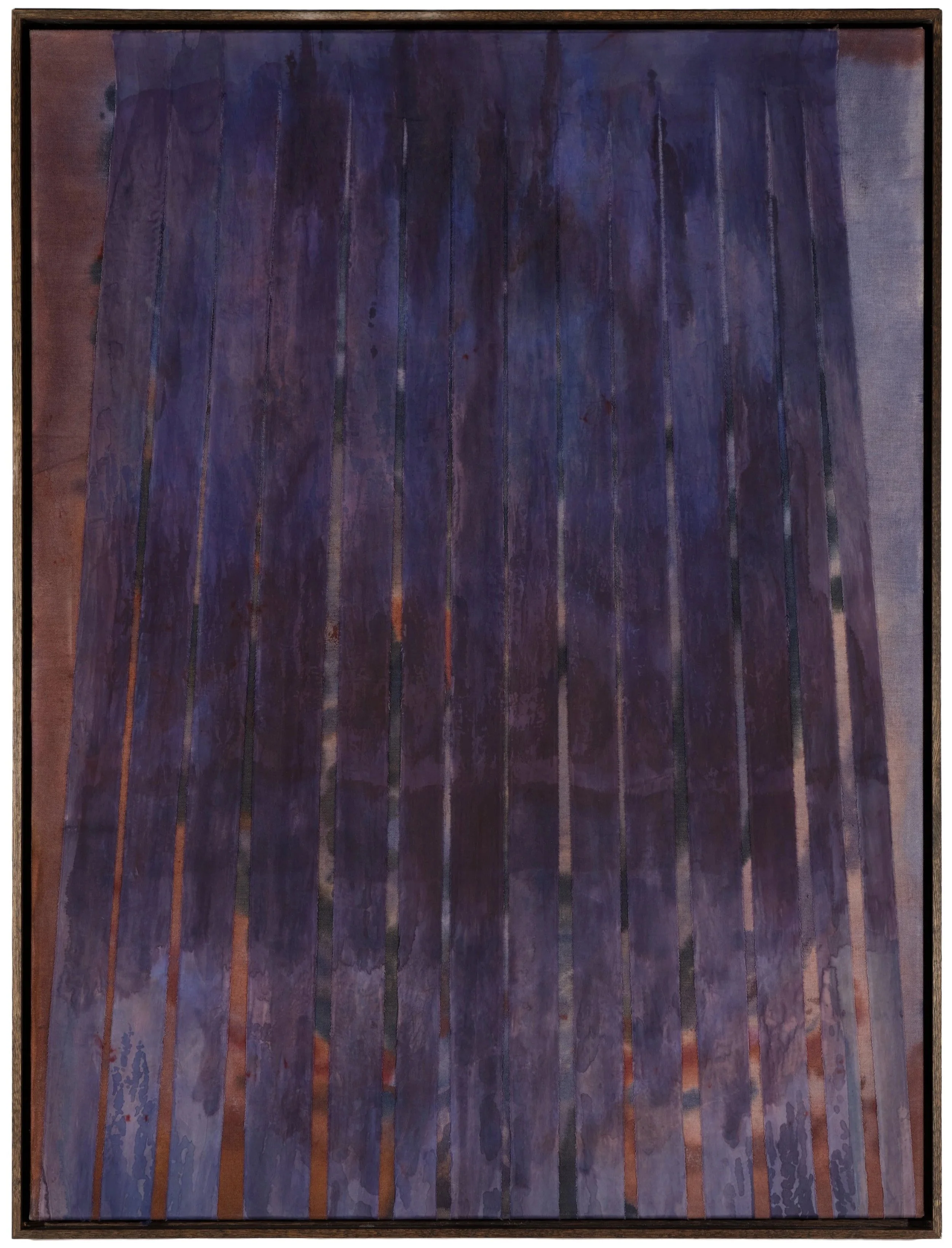 ‘When a whale falls’, 2026, silk, thread and acrylic on canvas, 94 x 125 cm (framed)
