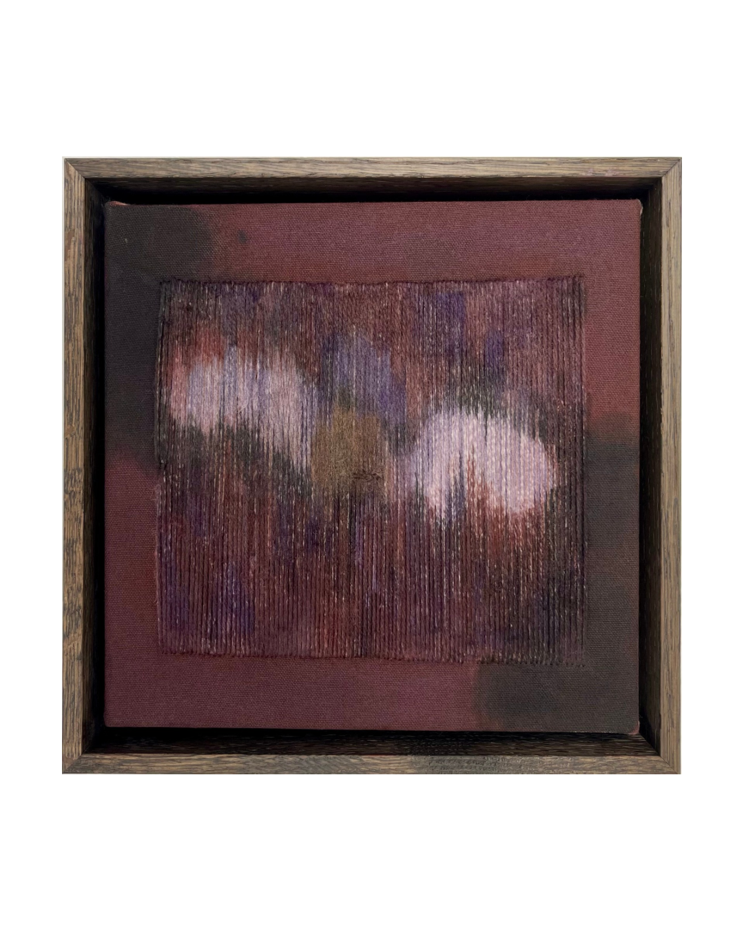 'Shared wind', 2026, wool and ink on canvas, 29 x 29 cm