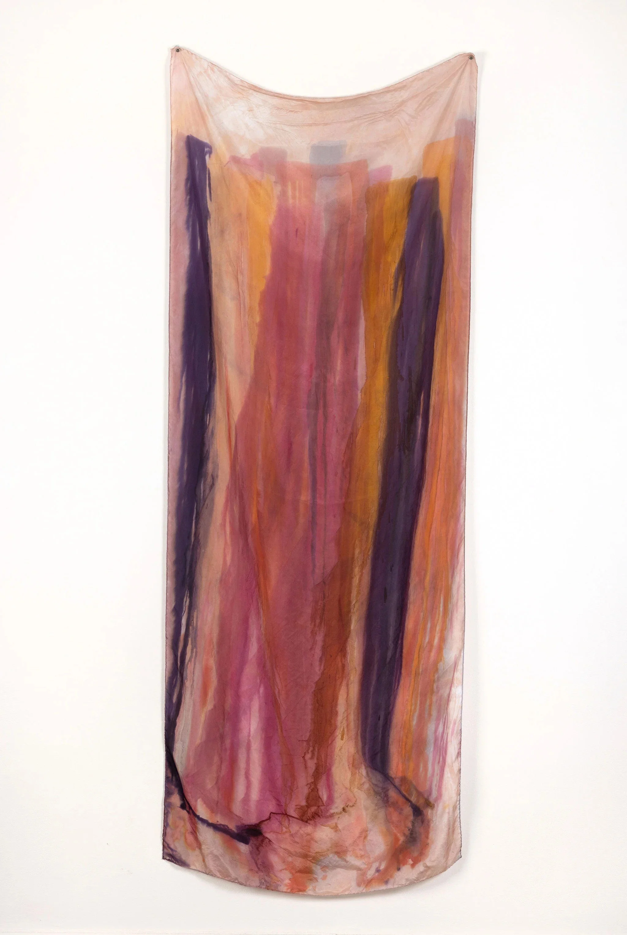 'Canopy I', dye on silk, 90 x 230 cm, 2025 © Ben Adams photography