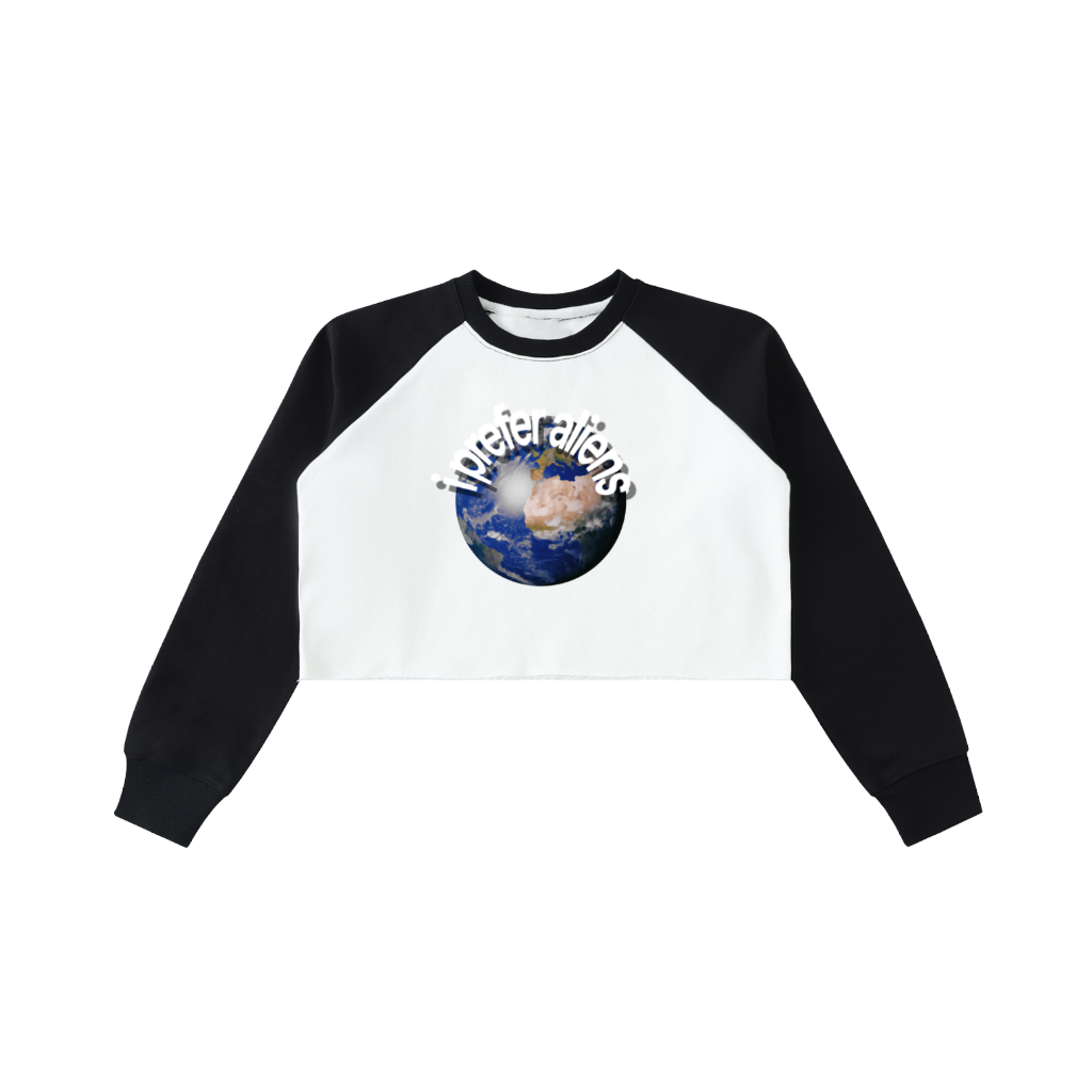 I prefer aliens Crop Sweatshirt