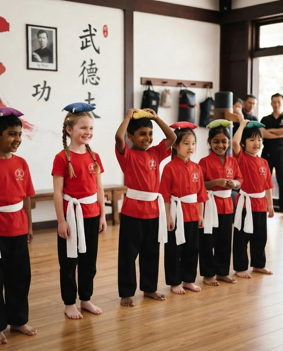 kids martial arts class Castle Hill balancing bags