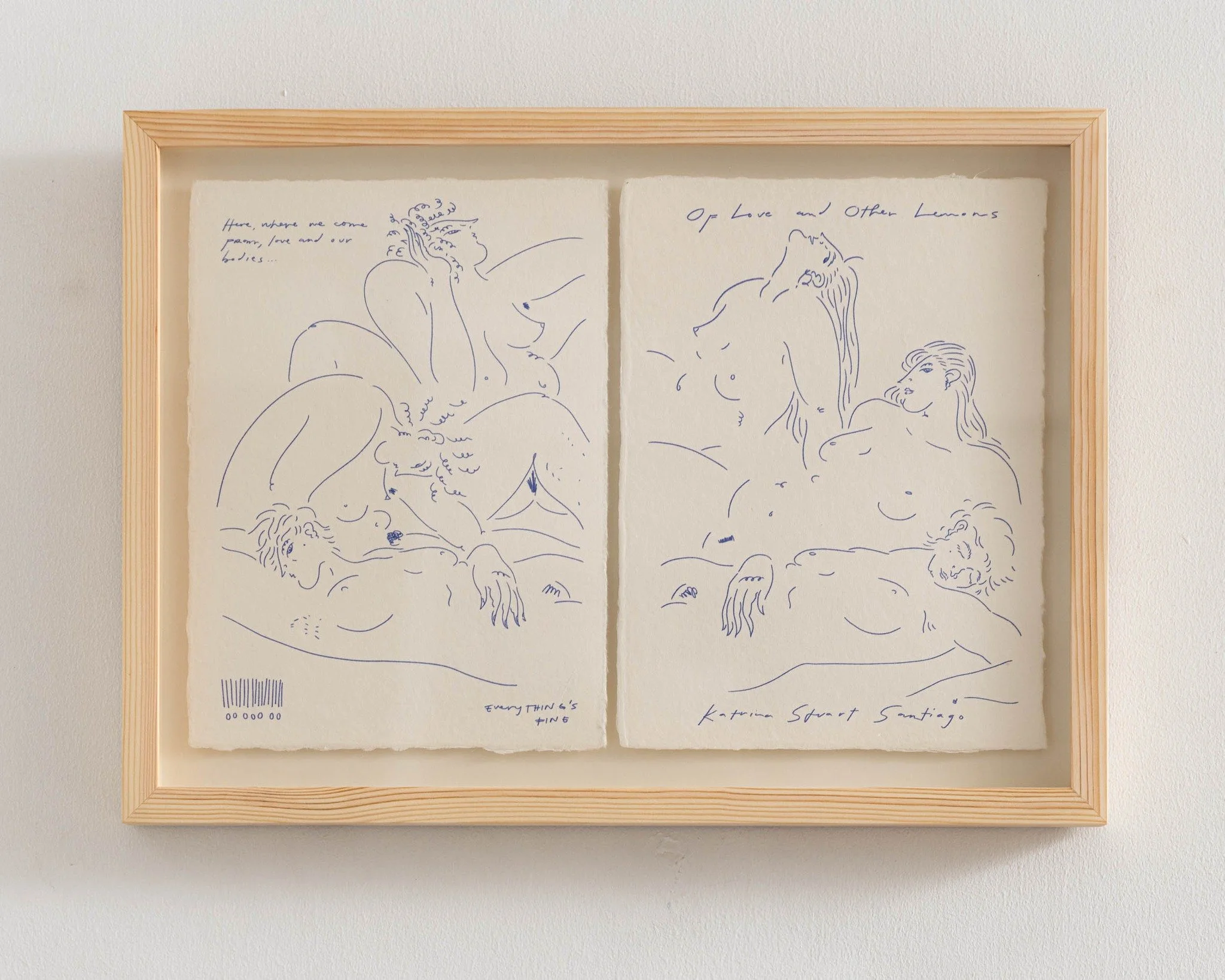 💙 See France Daffon (@francedaffon)&rsquo;s untitled book cover illustration drafts for Of Love and Other Lemons, printed by us on @awagamifactory_jp Bizan handmade paper and float framed in-house.

The drafted covers illustrate what goes on in the 