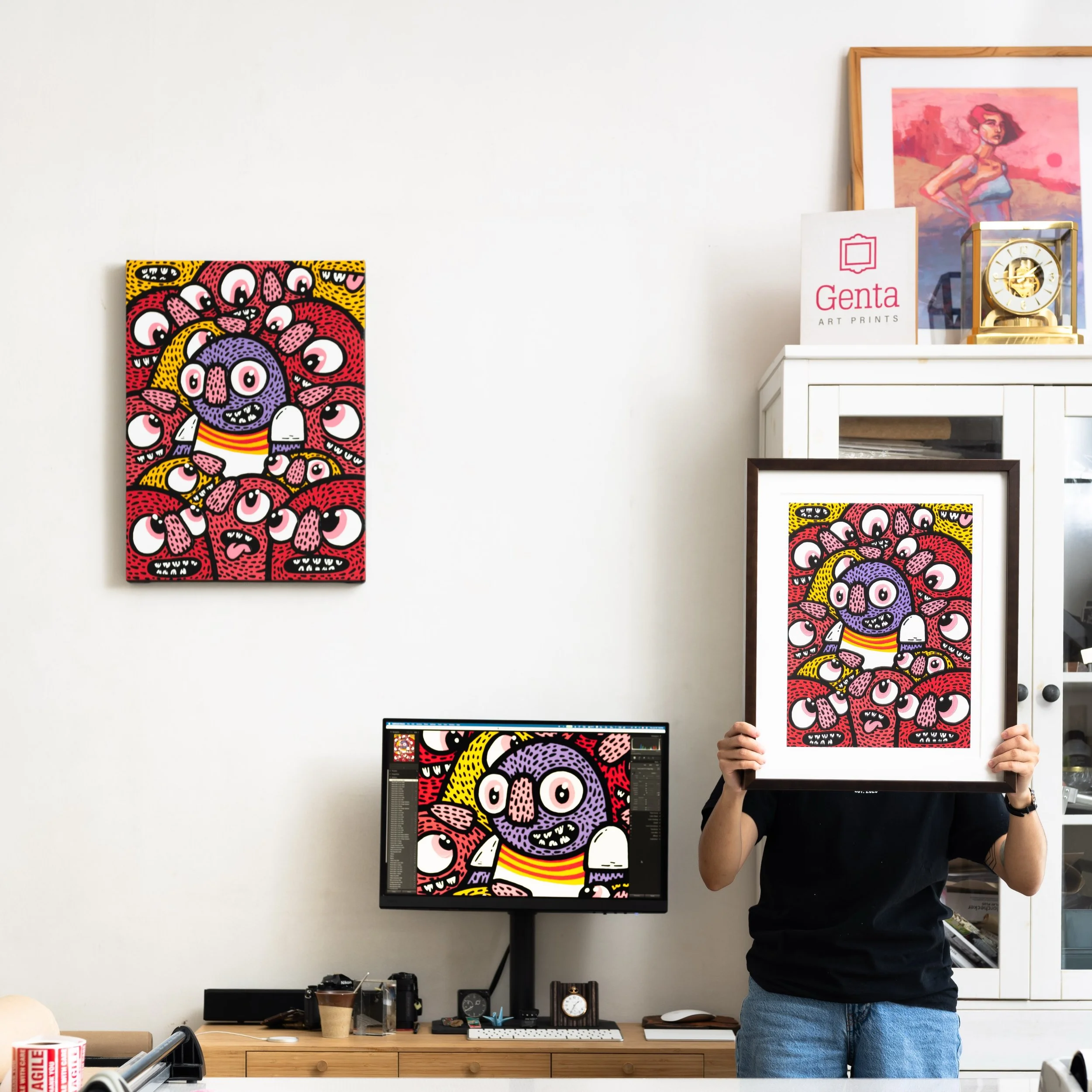&hearts;️ 💛 💜 @distortmonsters x @sanago2k1 x @villageartgallery 

Distort Monster for Colegio San Agustin batch &lsquo;01

Reach out to @villageartgallery to get your own Monster print! 👾 

#artreproduction #giclee #artph