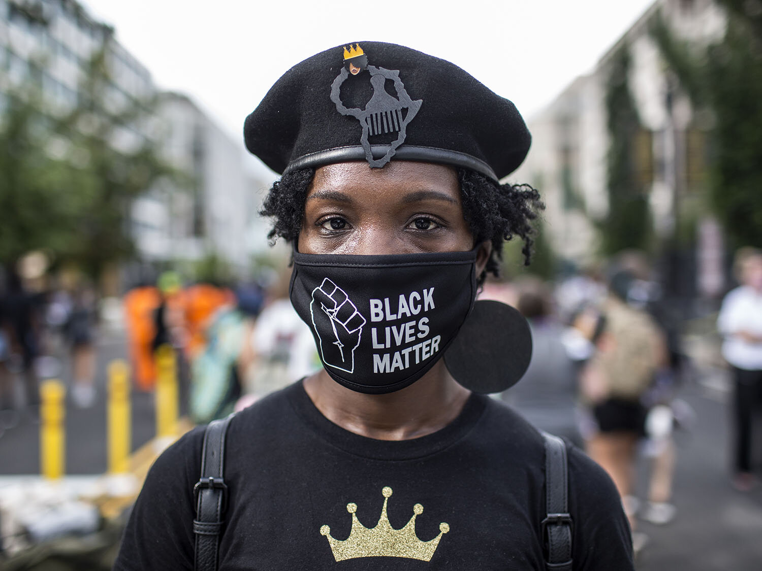  Name:  Schcola Chambers   Age: 33  Occupation: Chief Business Development Officer of 'iRide iPackage LLC'  Date and Place the photo was taken: August 28, 2020, Black Lives Matter Plaza, Washington DC   Her Statement:  "I came all the way from Miami,