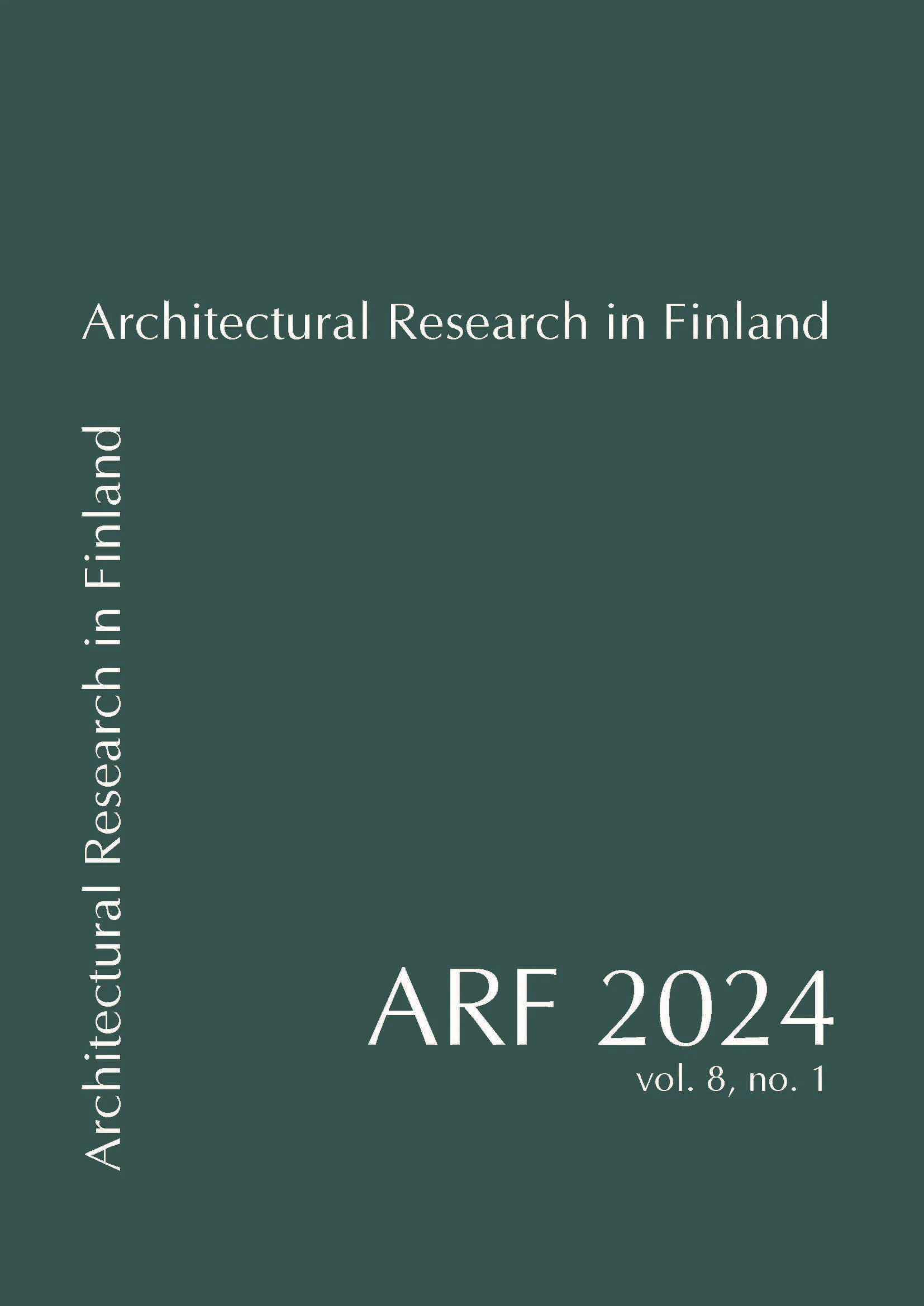 Architectural Research in Finland Green Cover 2024