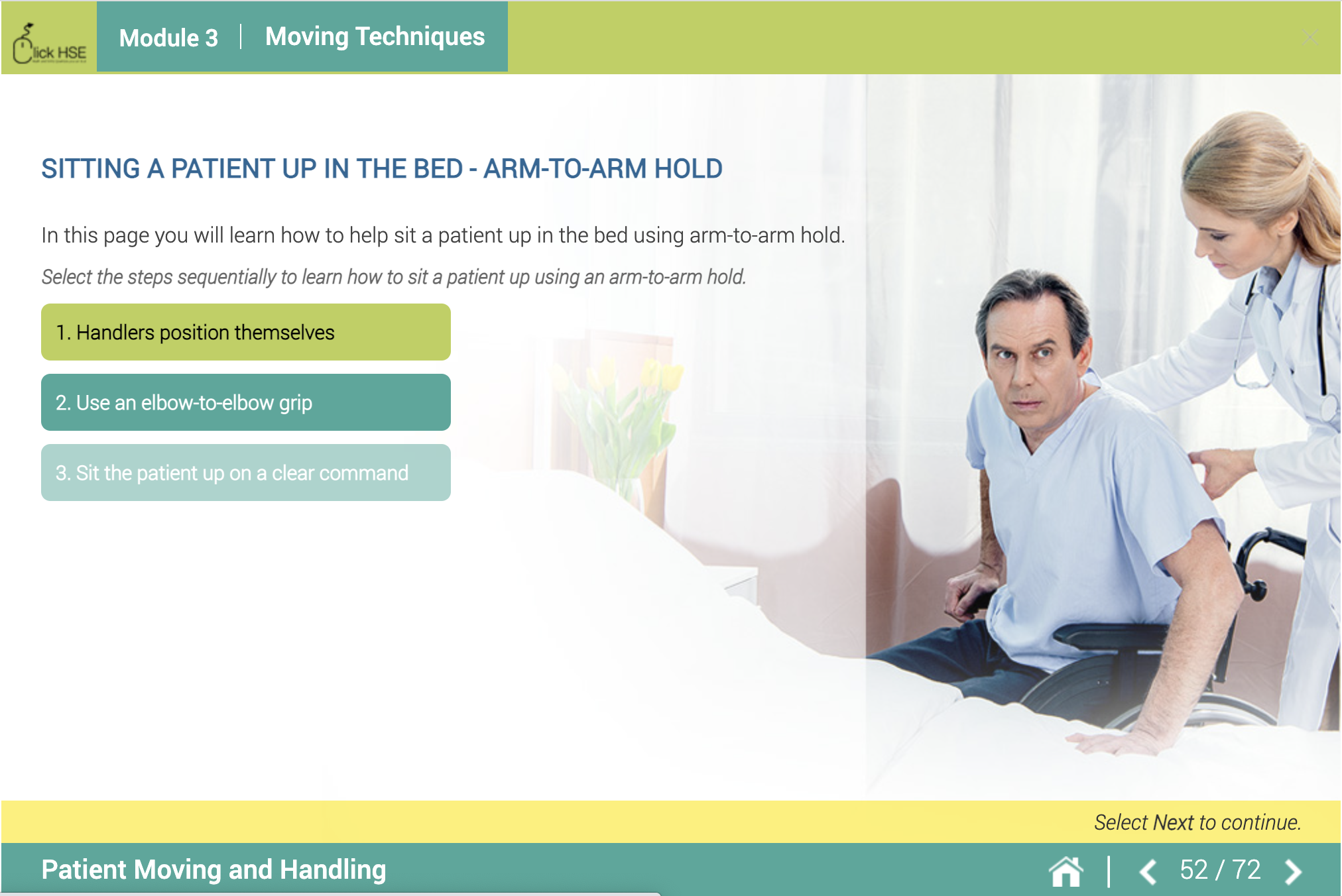 Patient Moving and Handling Training ClickHSE Online Course