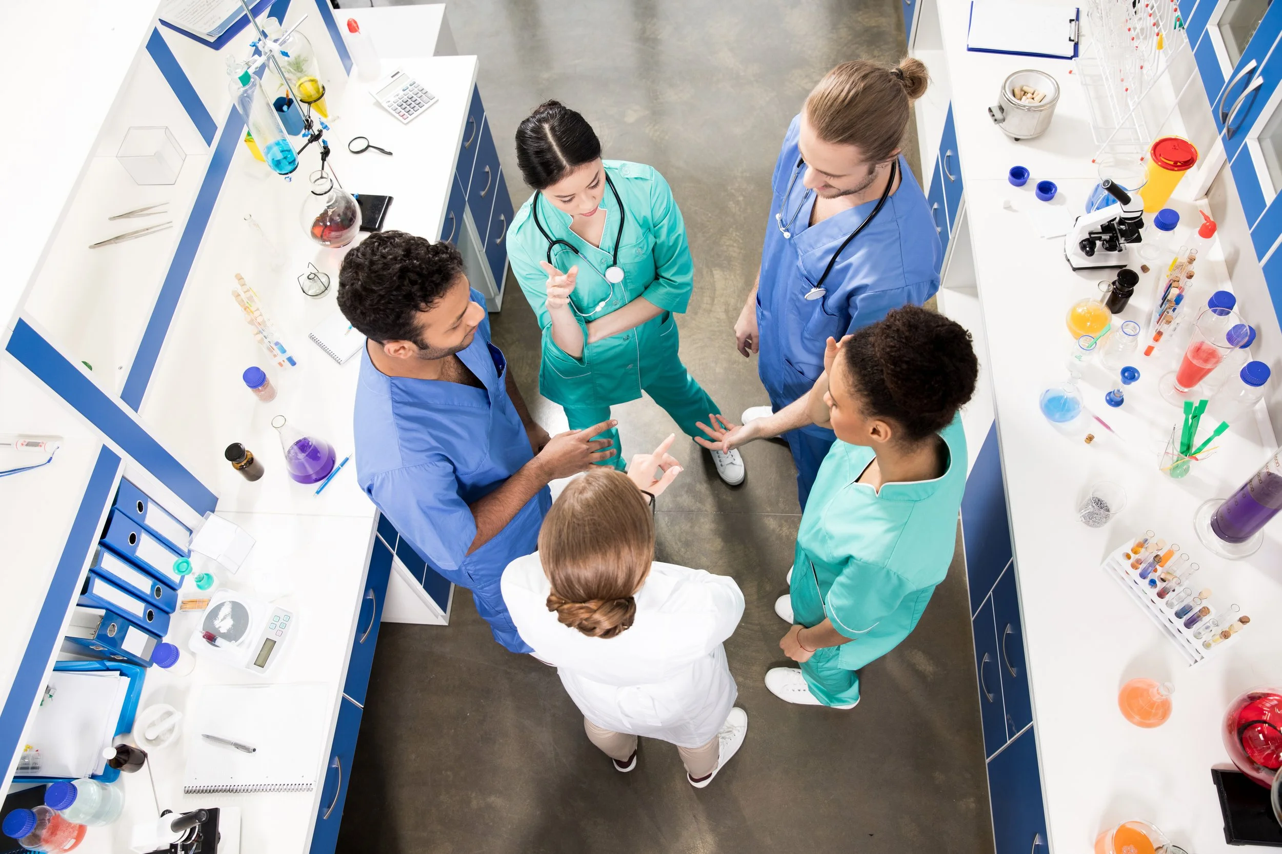 nurses and doctors group meeting