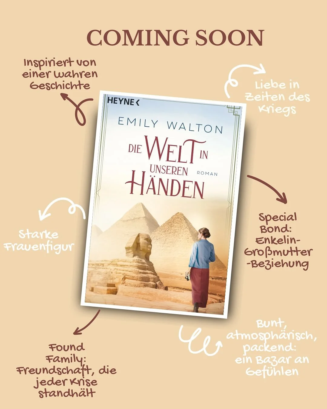 Noch ein Monat, noch 30 Mal schlafen, dann erscheint &bdquo;Die Welt in unseren H&auml;nden&ldquo;. 

Ich freue mich, dass mein Buch in der Vorweihnachtszeit erscheint. Es ist eine stille und ruhige Zeit, in der ich mich meiner Nana, meiner Gro&szlig