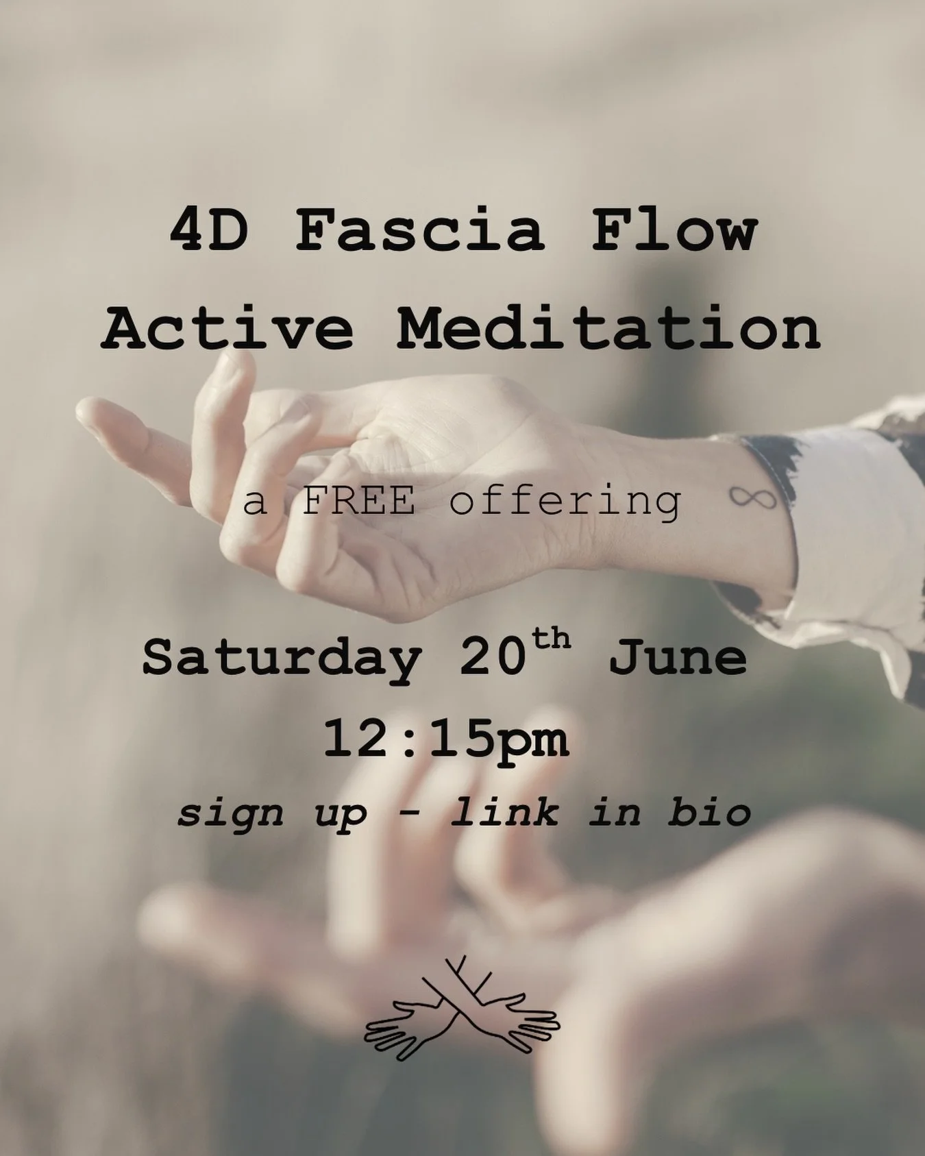 We go again!

💎 4D Fascia Flow Meditation 💎

✨a FREE offering ✨ 

Saturday 20th June @ 12:15pm

St werburghs Narroways Nature Reserve
The valley of the mound 
*details when you sign up

Sign up via link in bio 

*Please walk or bicycle where possib