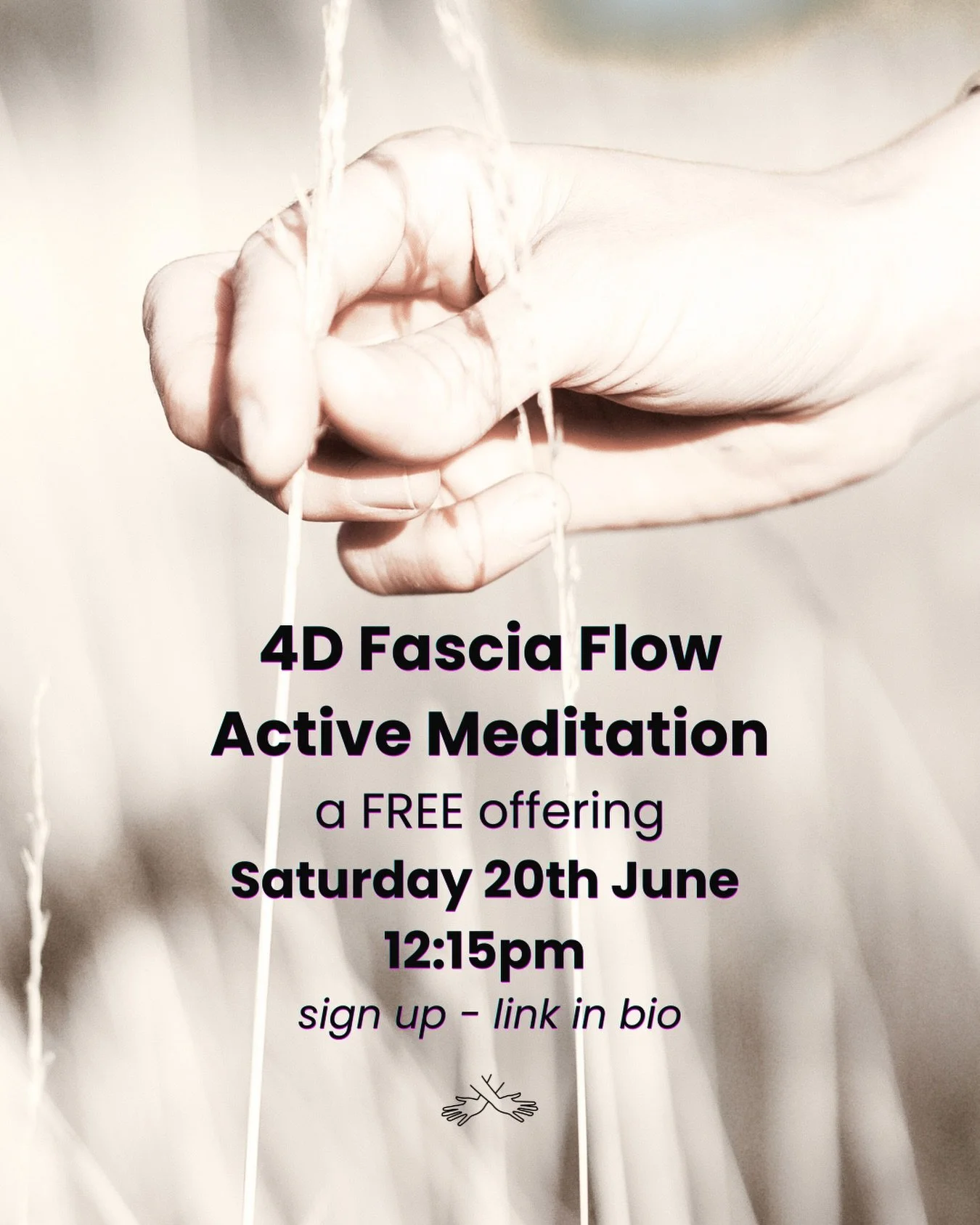 💎 4D Fascia Flow Meditation 💎

✨a FREE offering ✨ 

Saturday 20th June @ 12:15p@

Outside in nature in st Werburgh&rsquo;s
Sign up via link in bio 

*Please walk or bicycle where possible, give yourself time to walk after parking. 

🧚 This is an i