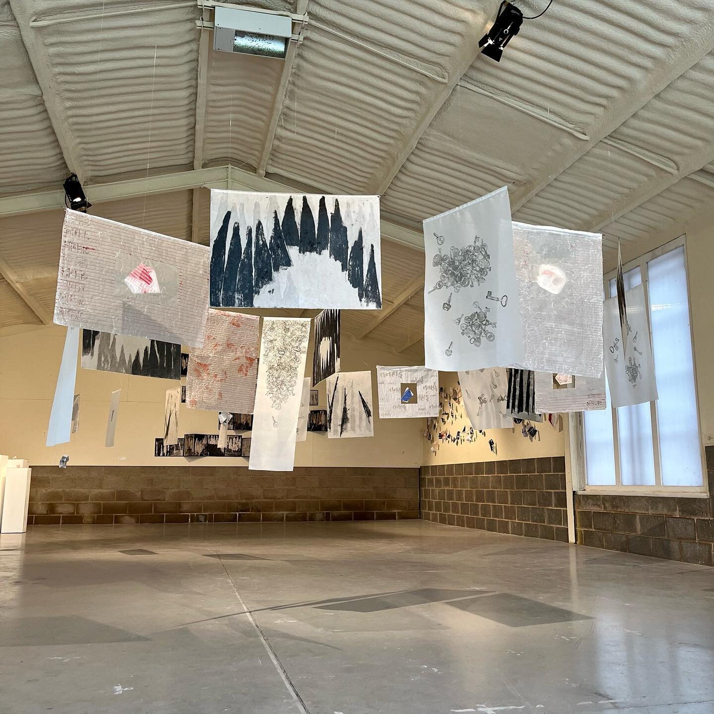 Some exhibitions just work. &lsquo;Alone Together&rsquo; @canwoodgallery is one of them. 

The exhibition&rsquo;s core features a beautiful, collaborative print installation that you walk around, passing through the work, weaving in and out of its in