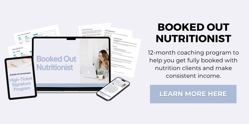 Booked Out Nutritionist