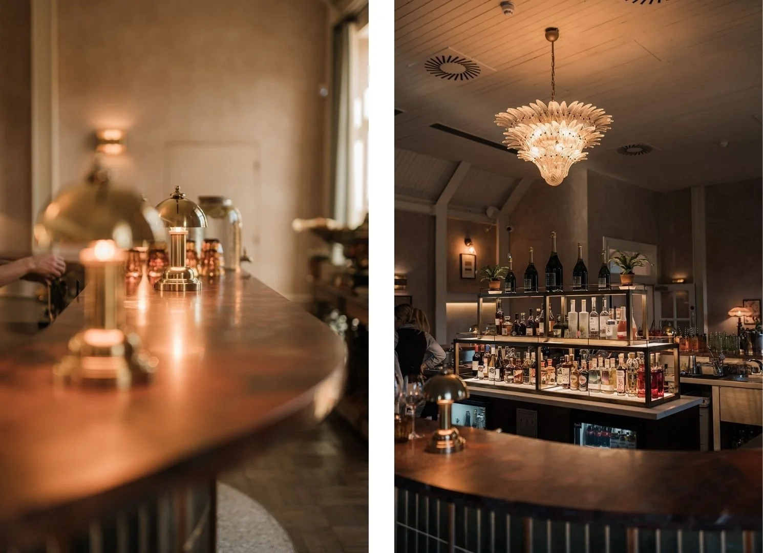 Limekiln bar in the evening for a winter wedding