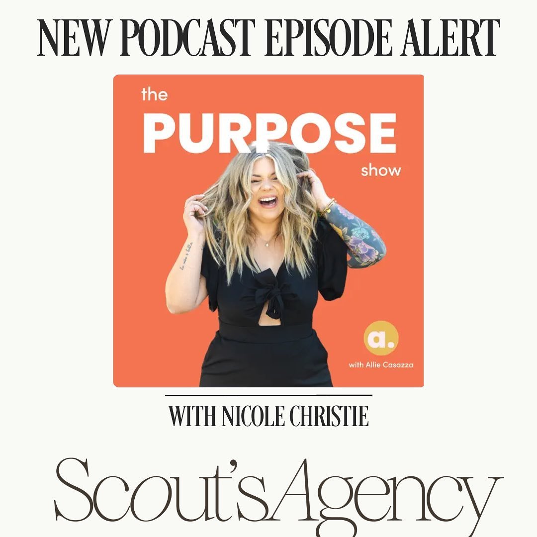 Our latest favorite podcast episode with our inspiring client @nicolejchristie on @allie_thatsme&rsquo;s podcast The Purpose Show ❤️&zwj;🔥