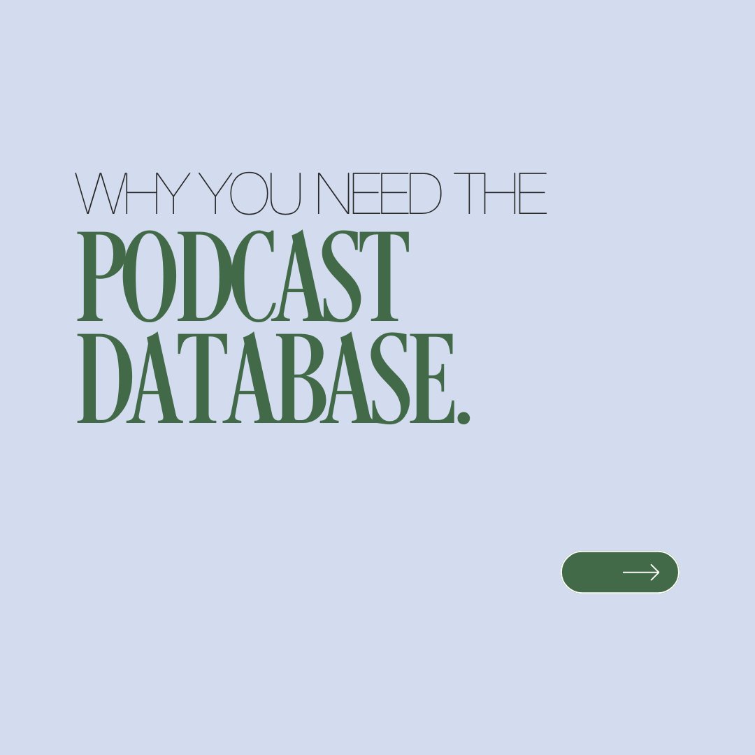 🎙️ Why do you need The Podcast Database? Simple. ⁠
⁠
With just a few clicks, The Podcast Database gives you a curated list of targeted podcasts, complete with the right contacts&mdash;saving you over 40 hours of time and boosting your chances of boo
