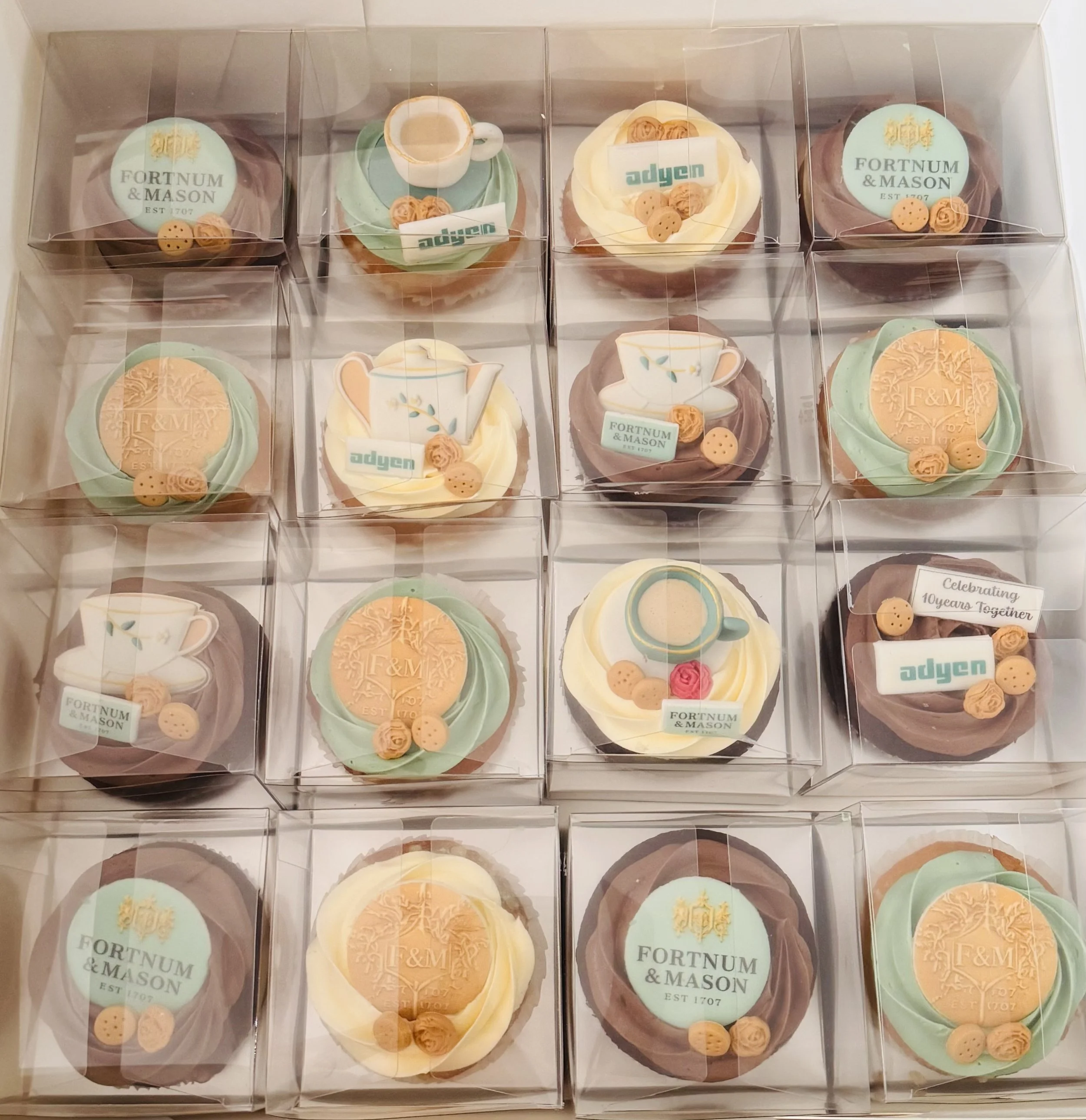 Celebrating 10 Years of Partnership: Corporate Cupcakes for Fortnum &amp; Mason and Adyen