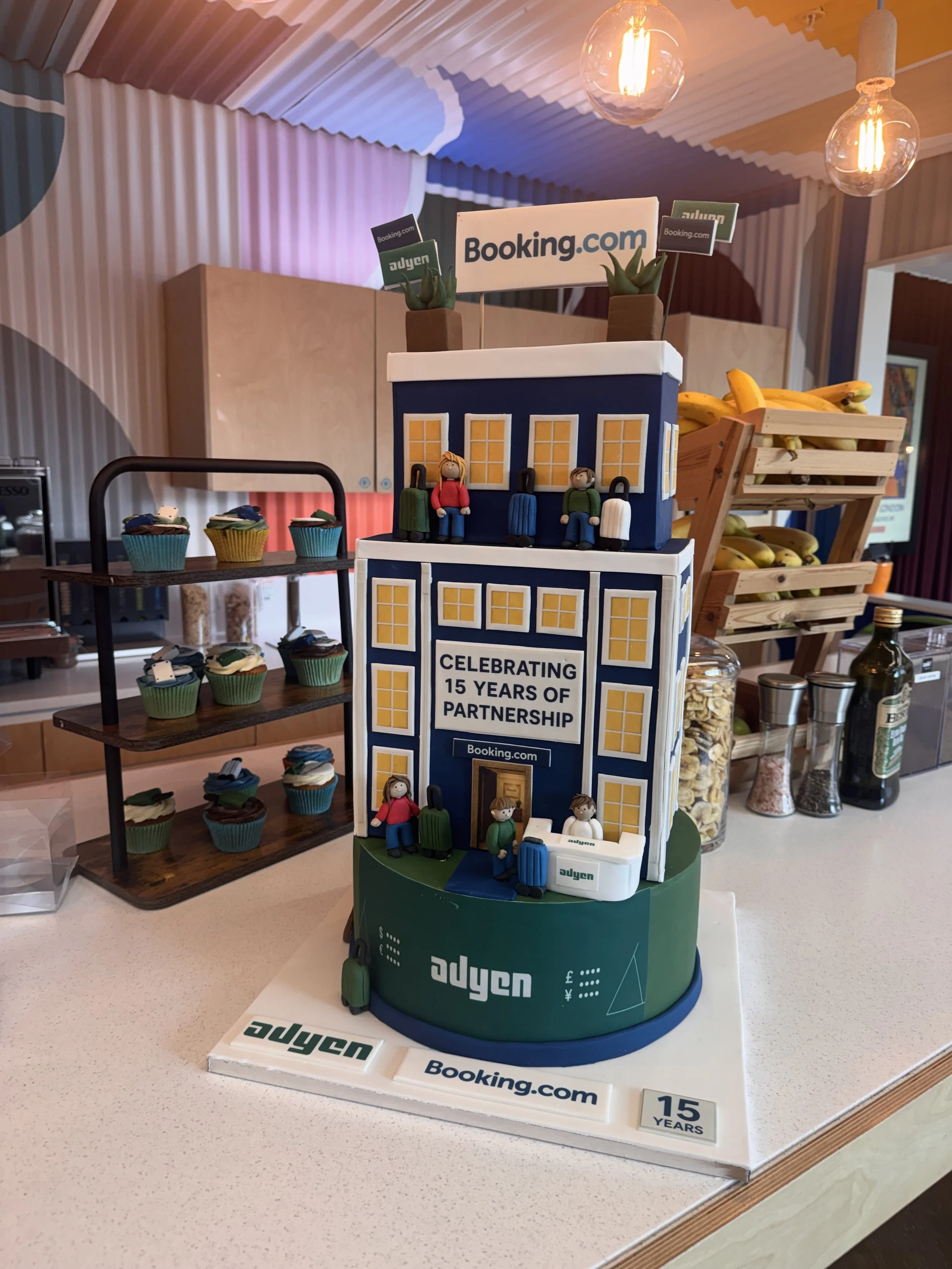 Corporate Cakes in London: Celebrating 15 Years of Adyen &amp; Booking.com
