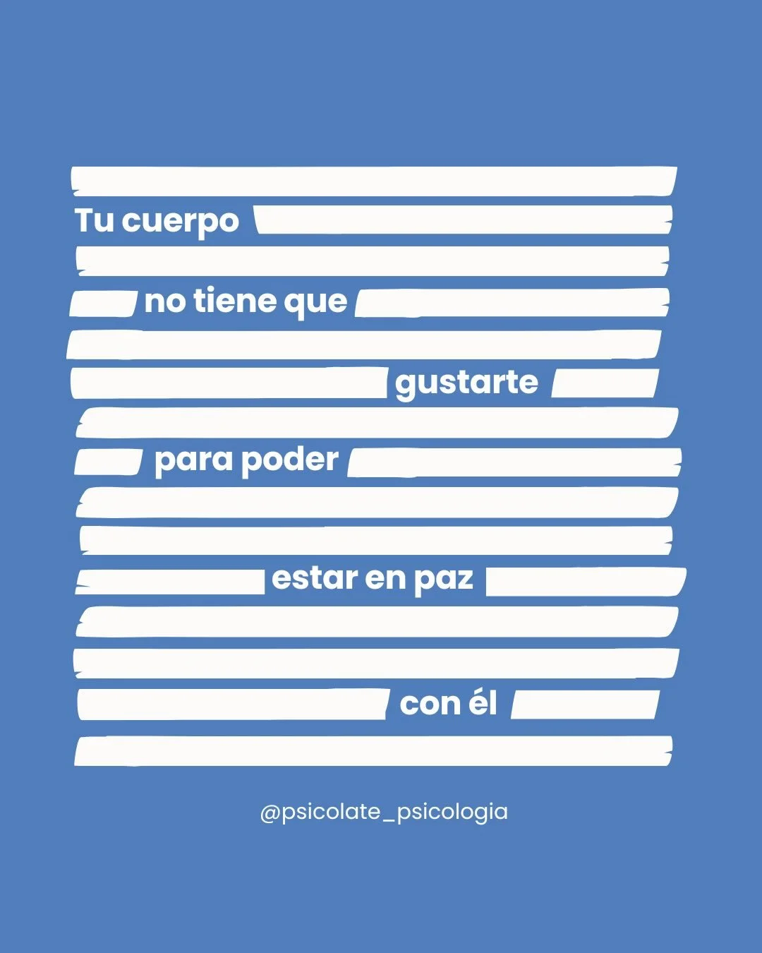 La industria de la est&eacute;tica nos vende la idea de que para ser felices nos tiene que gustar nuestro cuerpo.

&iquest;Y como soluci&oacute;n? Las dietas, el pinchacito, las pastillas o bebidas milagro y la obsesi&oacute;n por el gimnasio.

Y cua