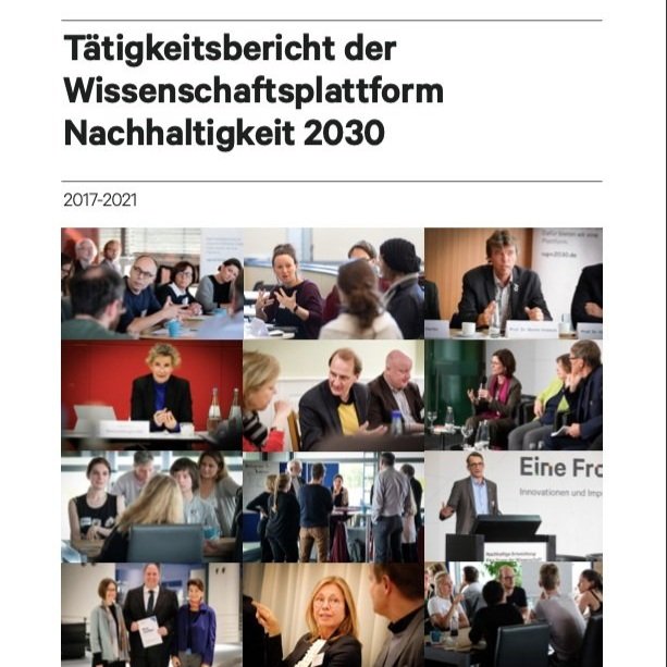 Activity Report of the Science Platform Sustainability 2030 published