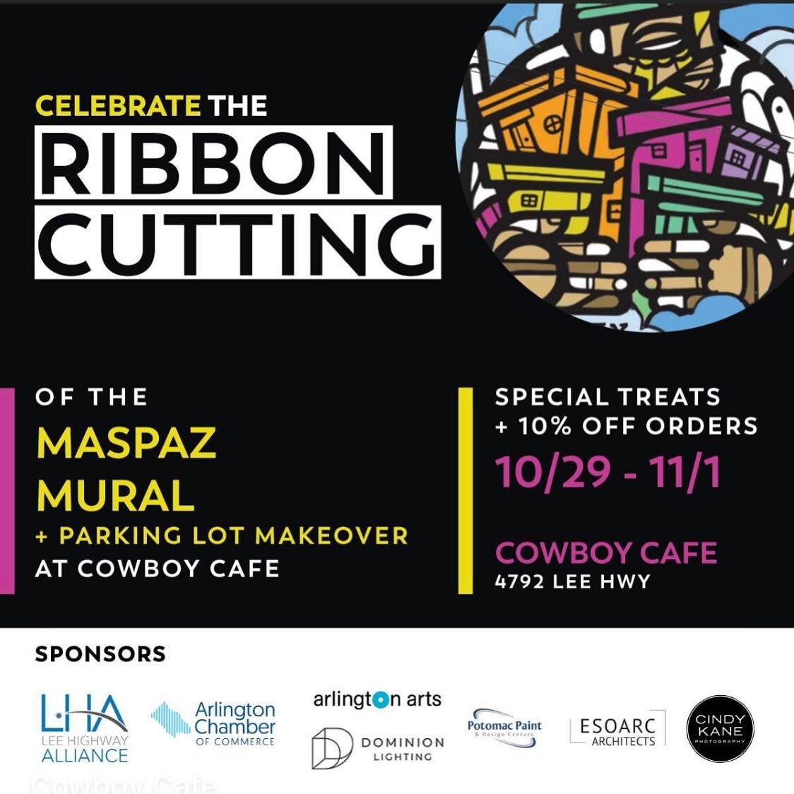 We are celebrating the official ribbon cutting of our new Mural Garden (props to local artist MasPaz) this Thursday through Sunday.  Come check it out or order online from our website and use promo code PATIO to get 10% off on all orders.