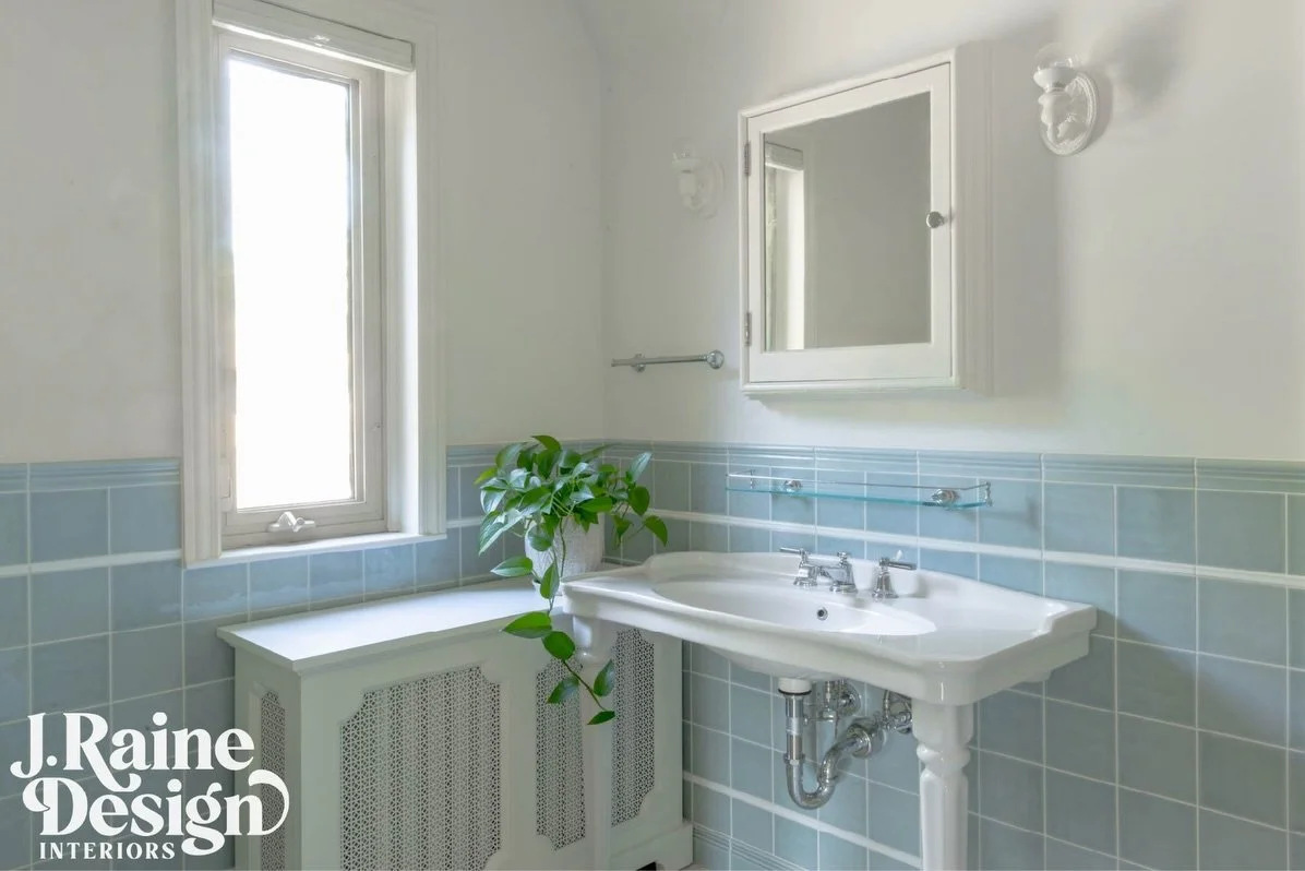 One of my fav past bathroom projects // University District, Detroit 
.
Removing the original bathroom/tile was in fact very sad, but the shower and toilet did NOT work anymore and they absolutely needed to be removed and replaced so this bathroom co