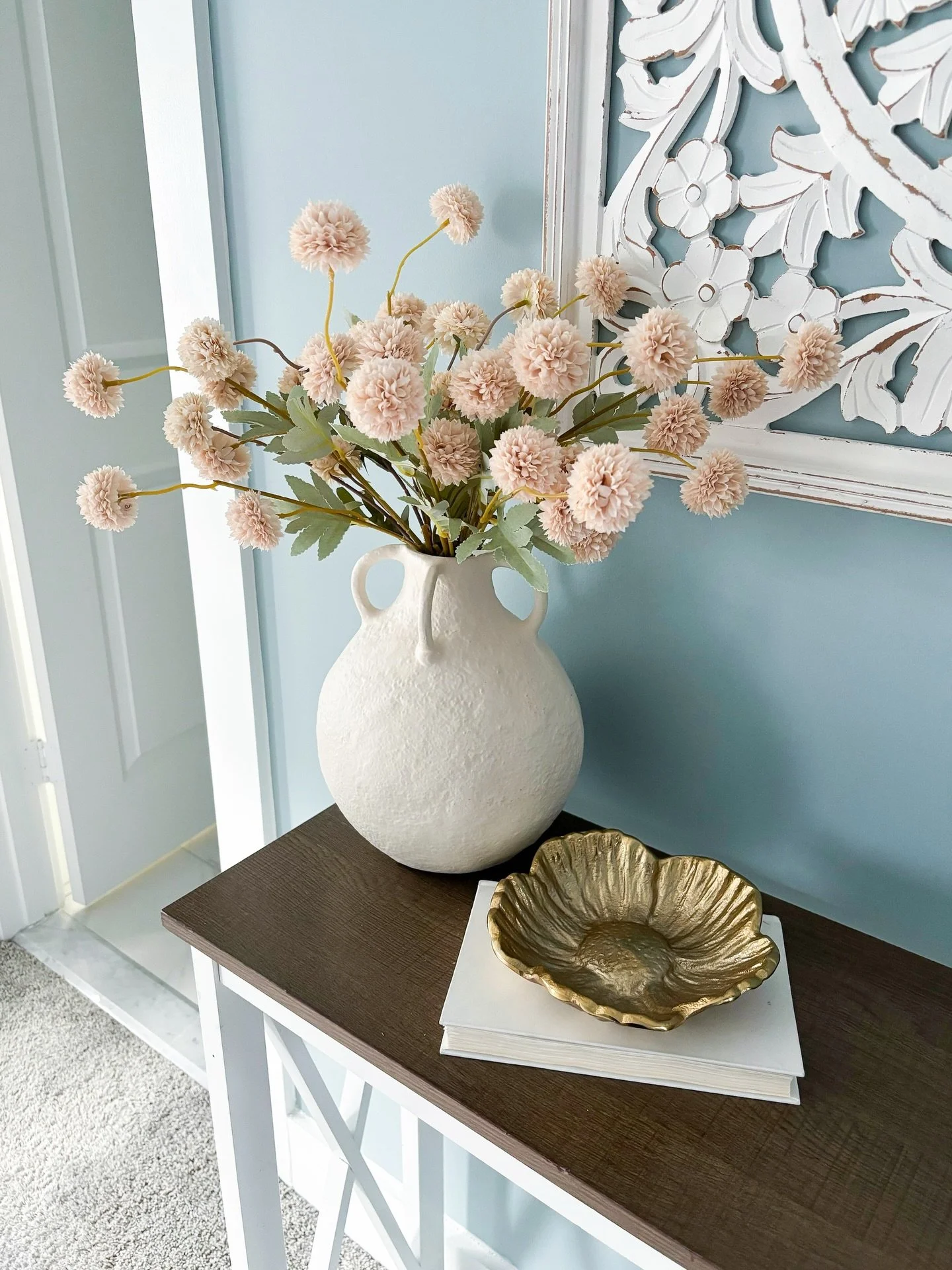 One thing about us, you give us color and we&rsquo;re going to make it work. We have a rainbow of colors in our warehouse, and we love getting creative when we&rsquo;re presented with a blue, yellow or even purple wall!

Love how sweet and serene thi