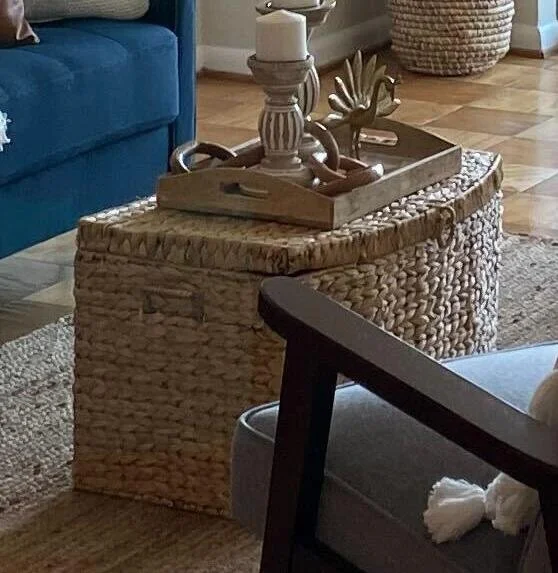 Wicker Trunk basket coffee table