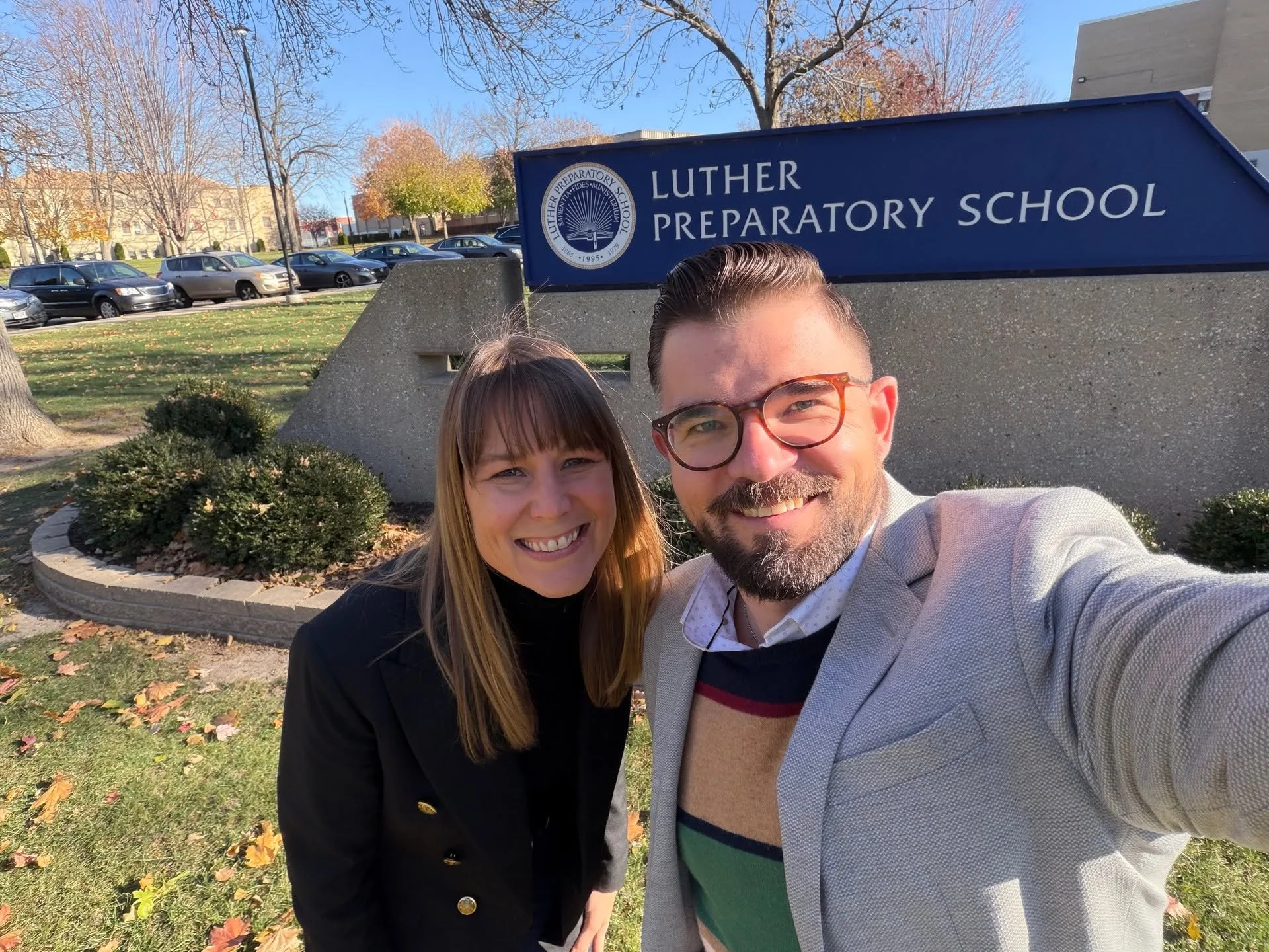 Yesterday, Dana and Ryan had the wonderful opportunity to lead panels at @lutherprepschool's Ministry Day! Ryan led a session on teaching high school in a ever-changing world, and Dana spoke about building ministries that last. We&rsquo;re grateful f