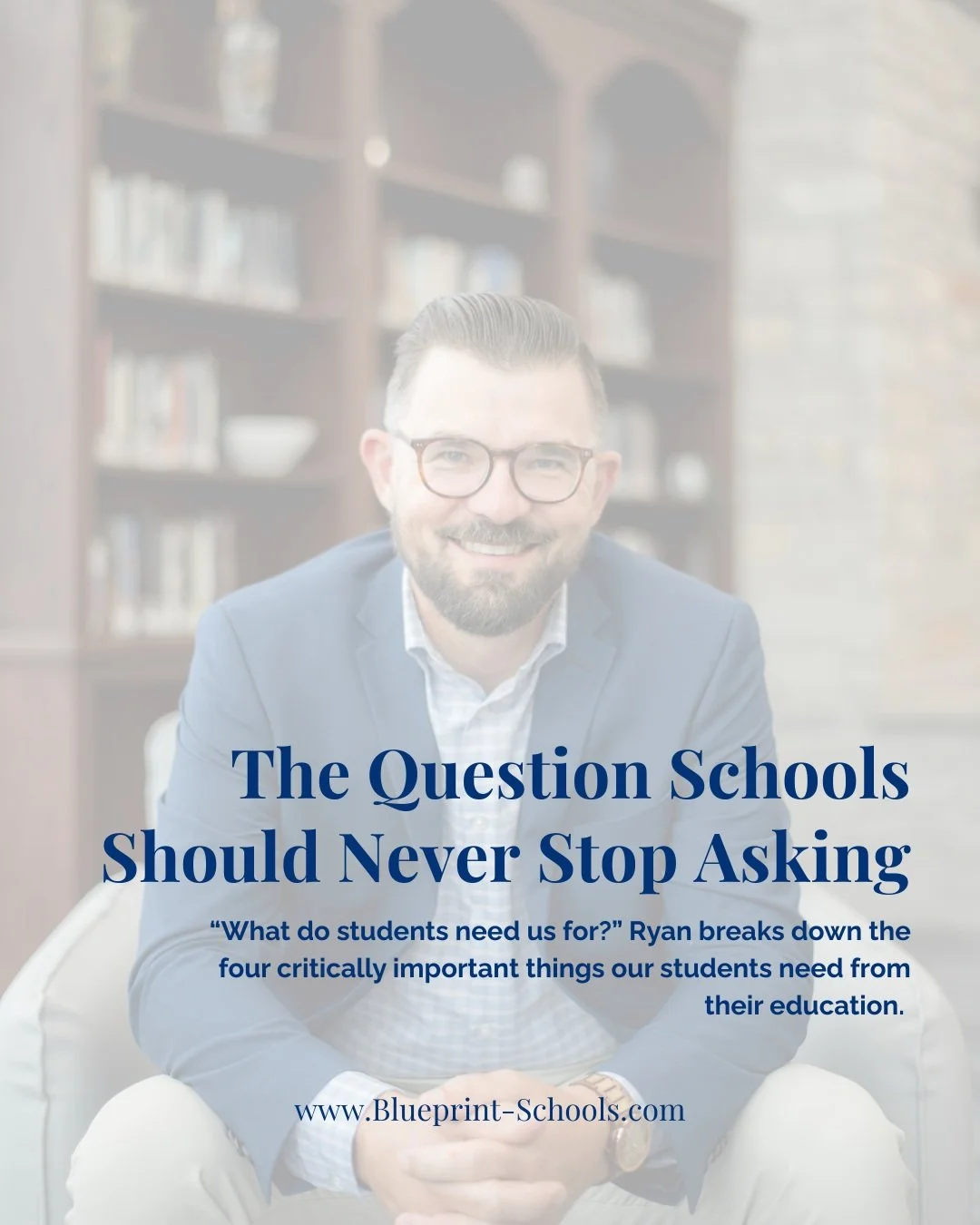 Ready to answer that big question for your school? 

Set up a call with Ryan by emailing him at ryan.kirchoff@blueprint-schools.com. He&rsquo;ll walk through how developing an educational philosophy is the starting point for transforming education in