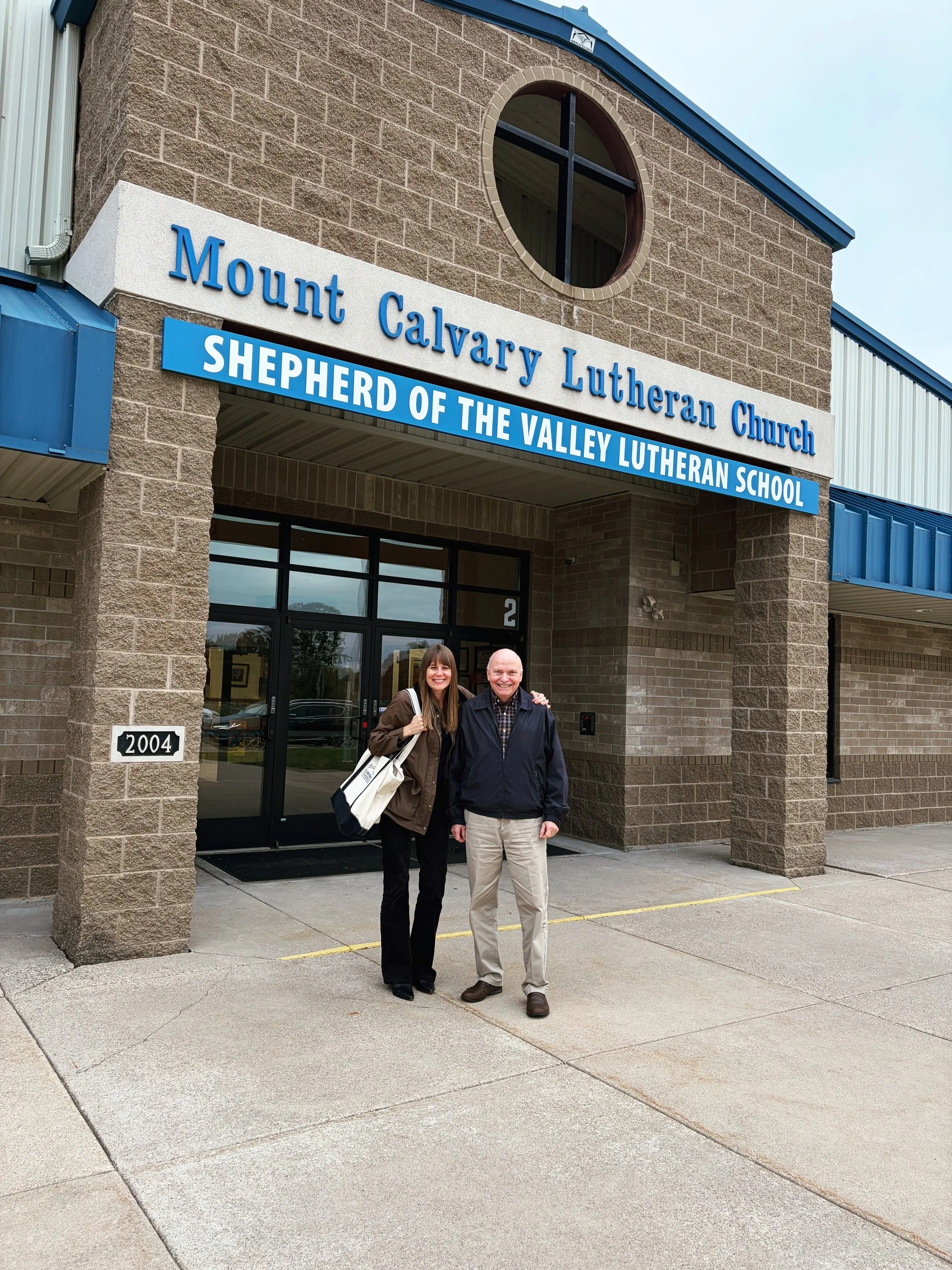 Elton and Dana spent part of their week on the campus of Shepherd of the Valley Lutheran School in Harrison, Wisconsin where they are working on a Progress Report for the campus. What a joy to serve school ministries, helping them understand where th