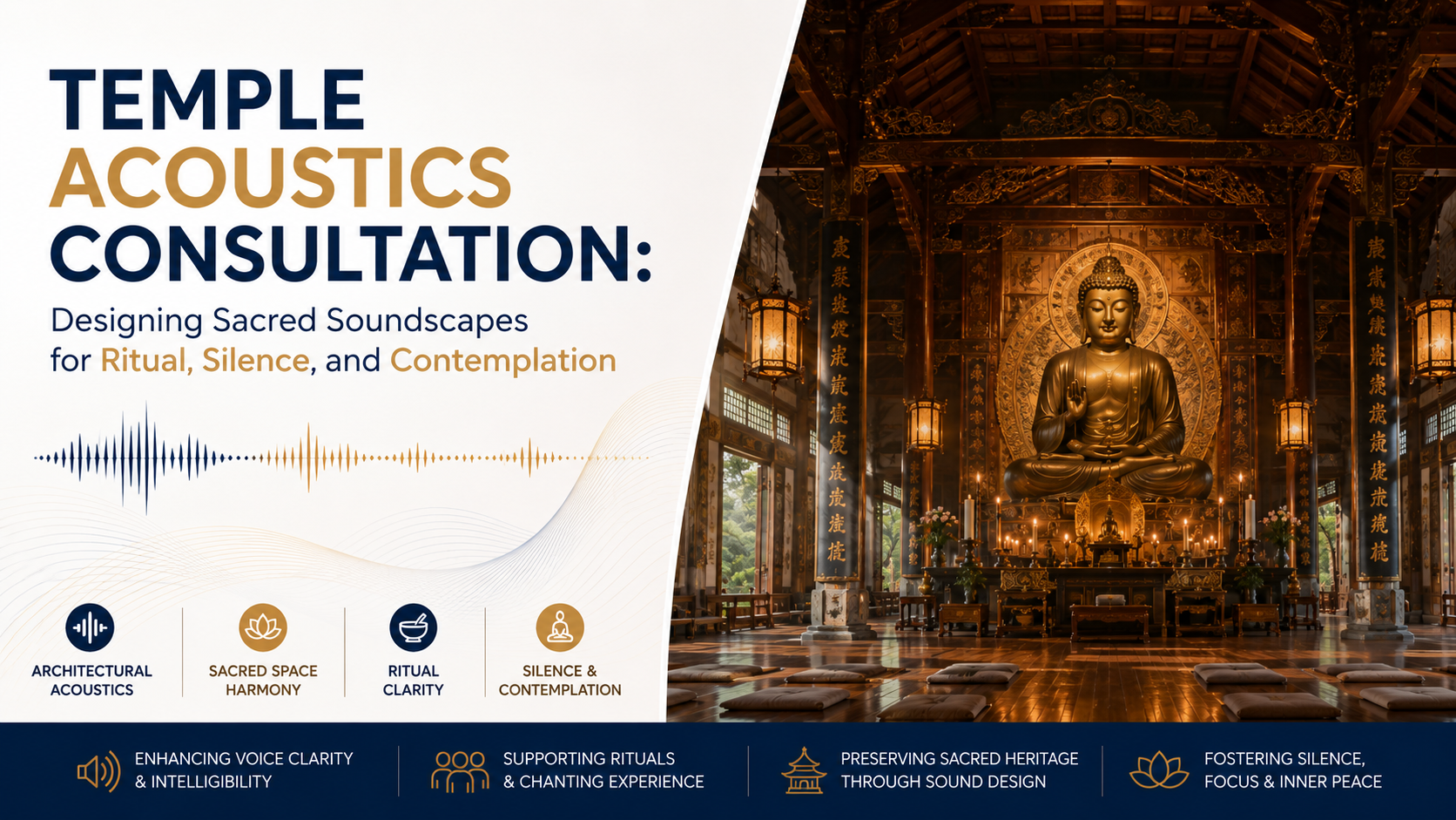 Temple Acoustics Consultation: Designing Sacred Soundscapes for Ritual, Silence, and Contemplation