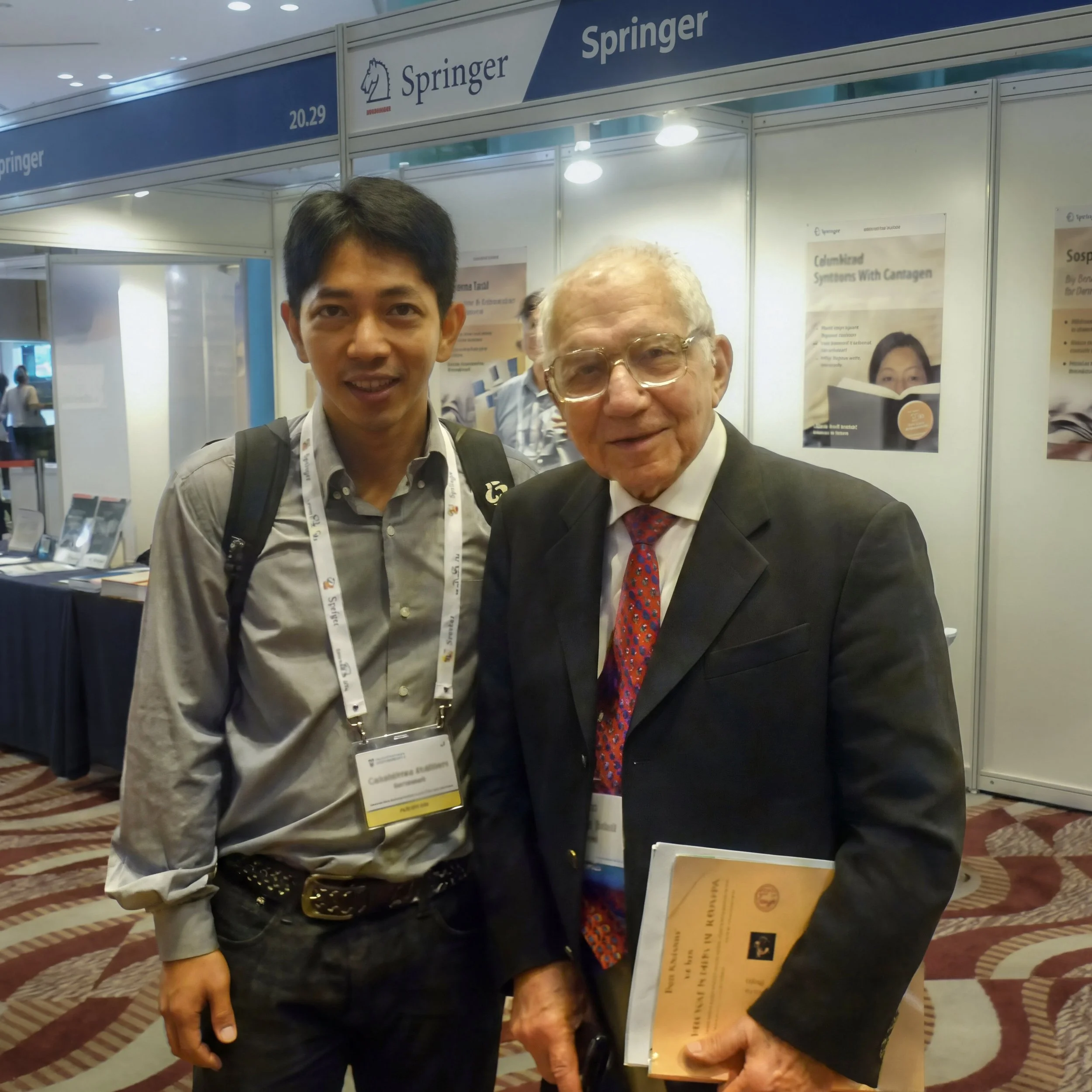 Herwin Gunawan with Leo Beranek at Acoustic 2012 Hongkong