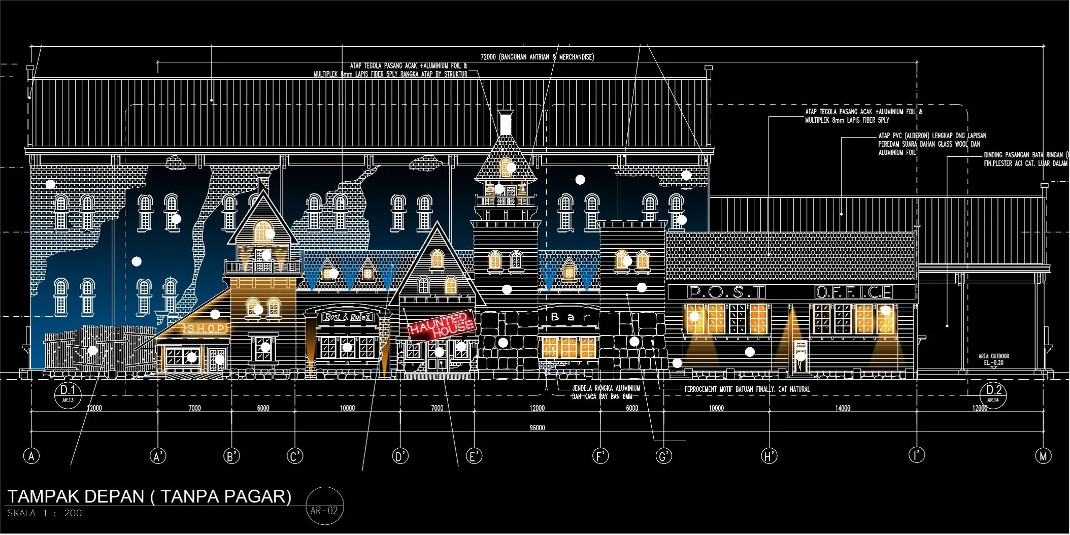 Facade Lighting Schematic Kereta Misteri Dufan Ancol