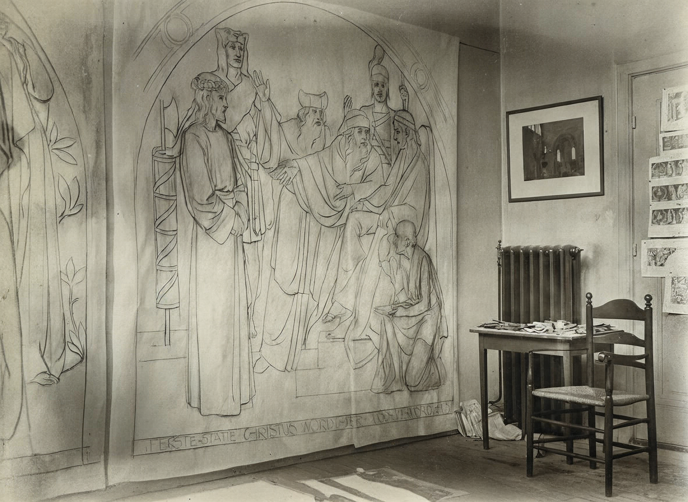 Sketsa Mural Jalan Salib Gereja Katedral Jakarta Thoe Molkenboer
