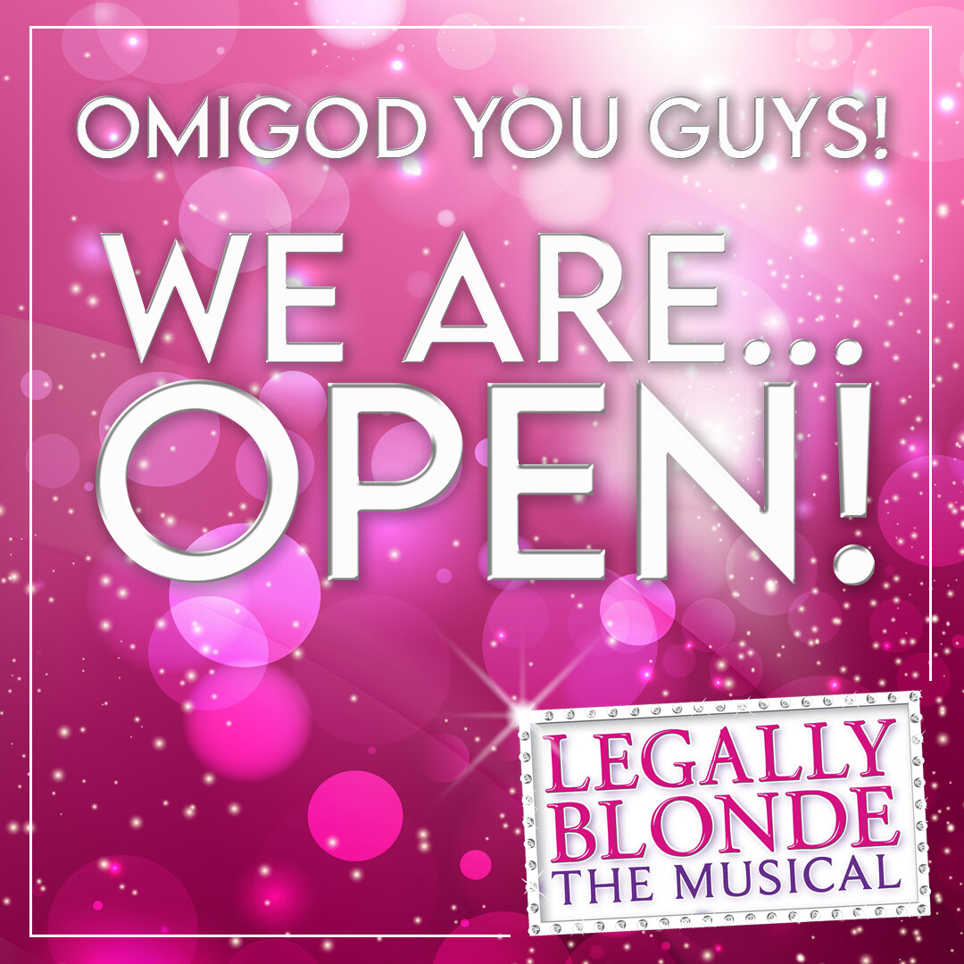 OMIGOD....WE ARE OPEN!!!

Legally Blonde opened tonight to a sold out house and we are delighted.
Final few tix remaining for the week....but very very limited availability.

Grab yours! 
https://bit.ly/legallytickets (LINK IN BIO)