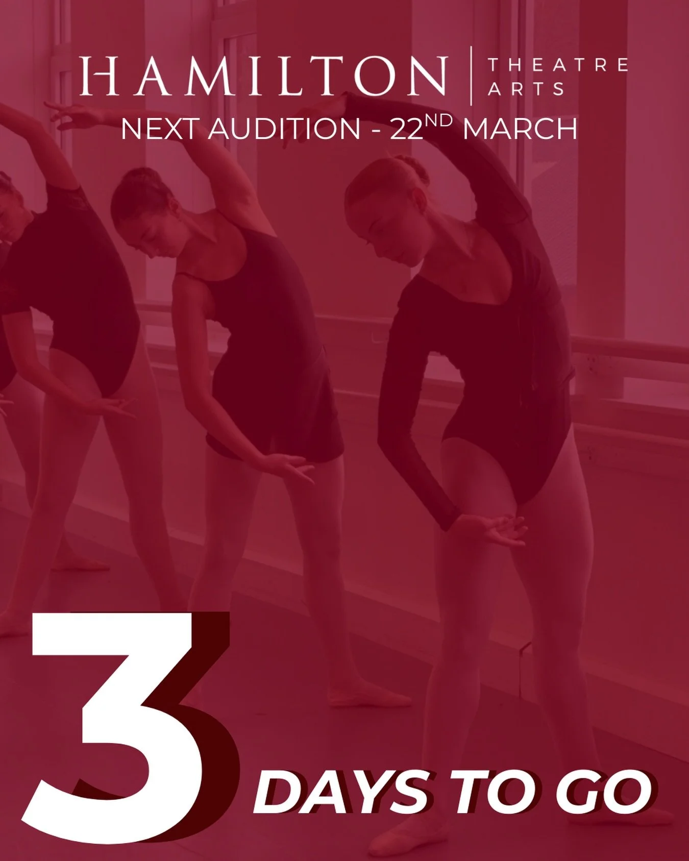 Next audition&mdash;3 days to go! The excitement is building🚀