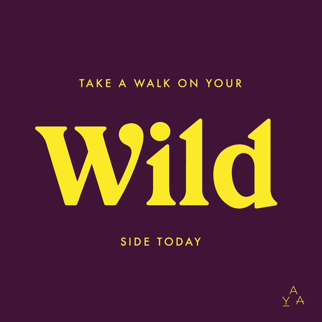 Take a walk on your wild side ;) what would you do? Something outside of your comfort zone? Take a step in the right direction. Begin something new....

#wild #love #clash #asyouare #design #daretobedifferent #stepsintherightdirection #design #poster