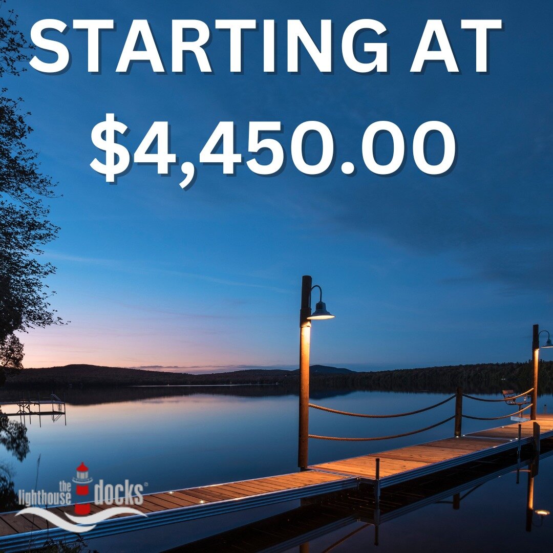 We're ready to help you get ready for spring by offering you the best prices on all things waterfront. 🌊Our floating docks from The Lighthouse Docks are new, Canadian made and high quality starting at only $4,450!!!!🌊 Order yours today so you're re