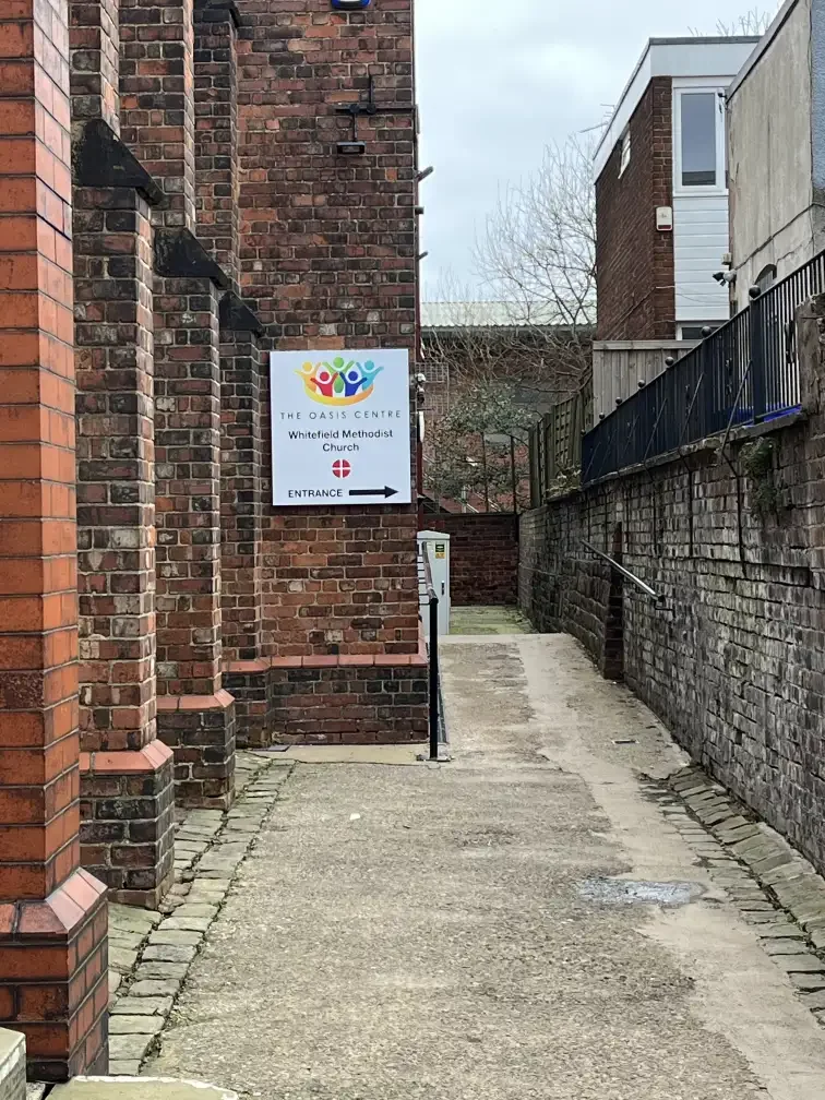 The accessible entry at Whitefield Methodist Church