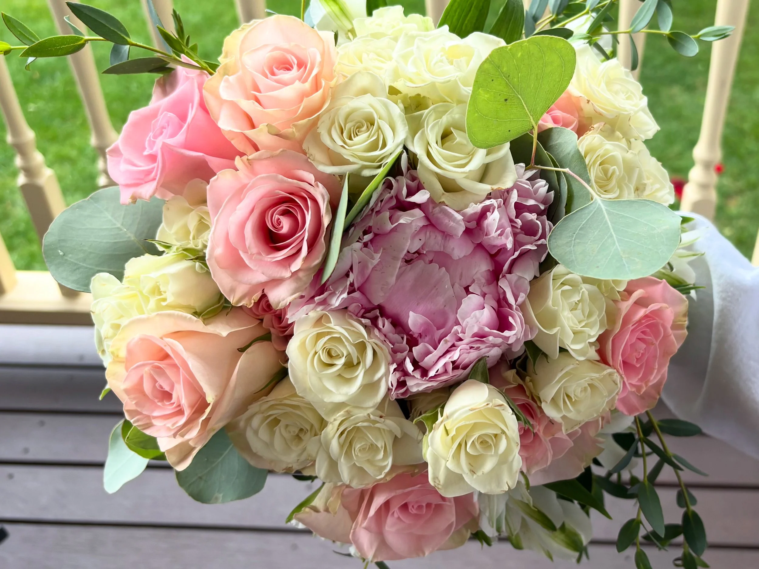 lush pastel bridal bouquet