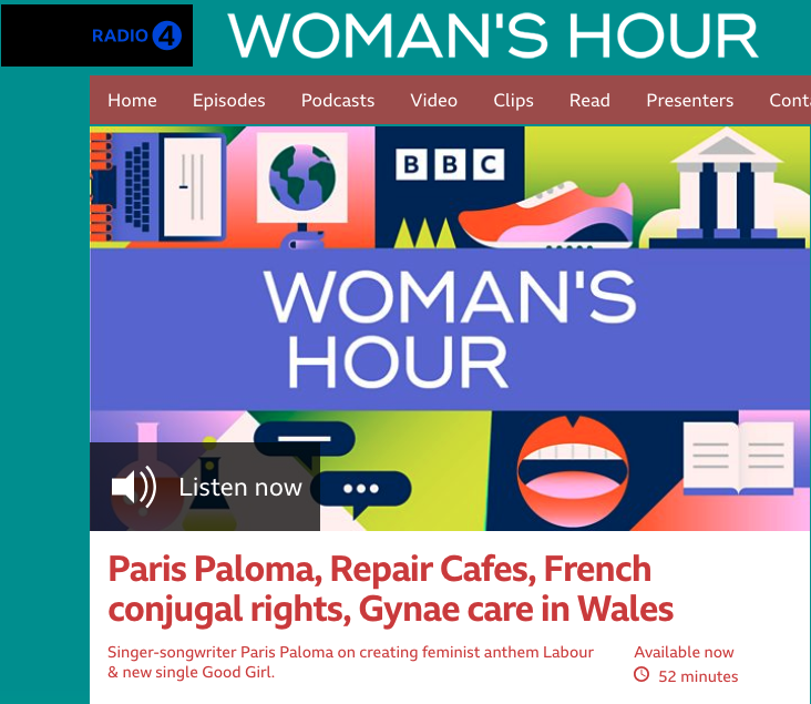 WOMAN'S HOUR. GOOD GIRL 