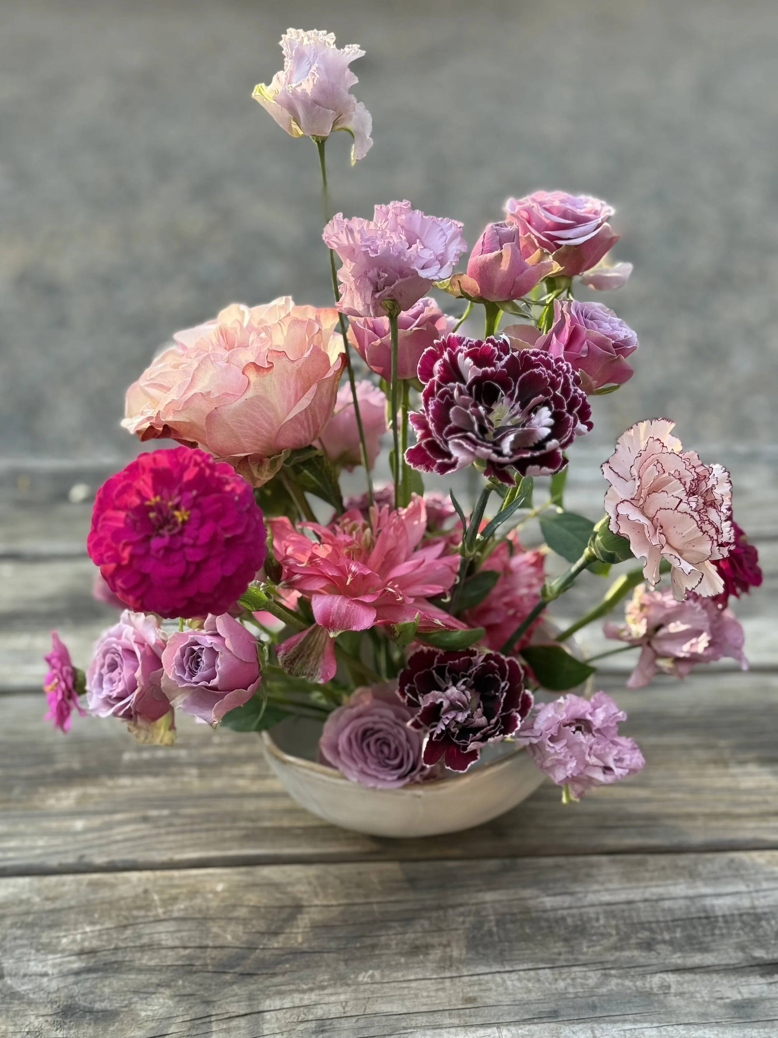 a brightly colored table arrangement for a charity event in Brooklyn