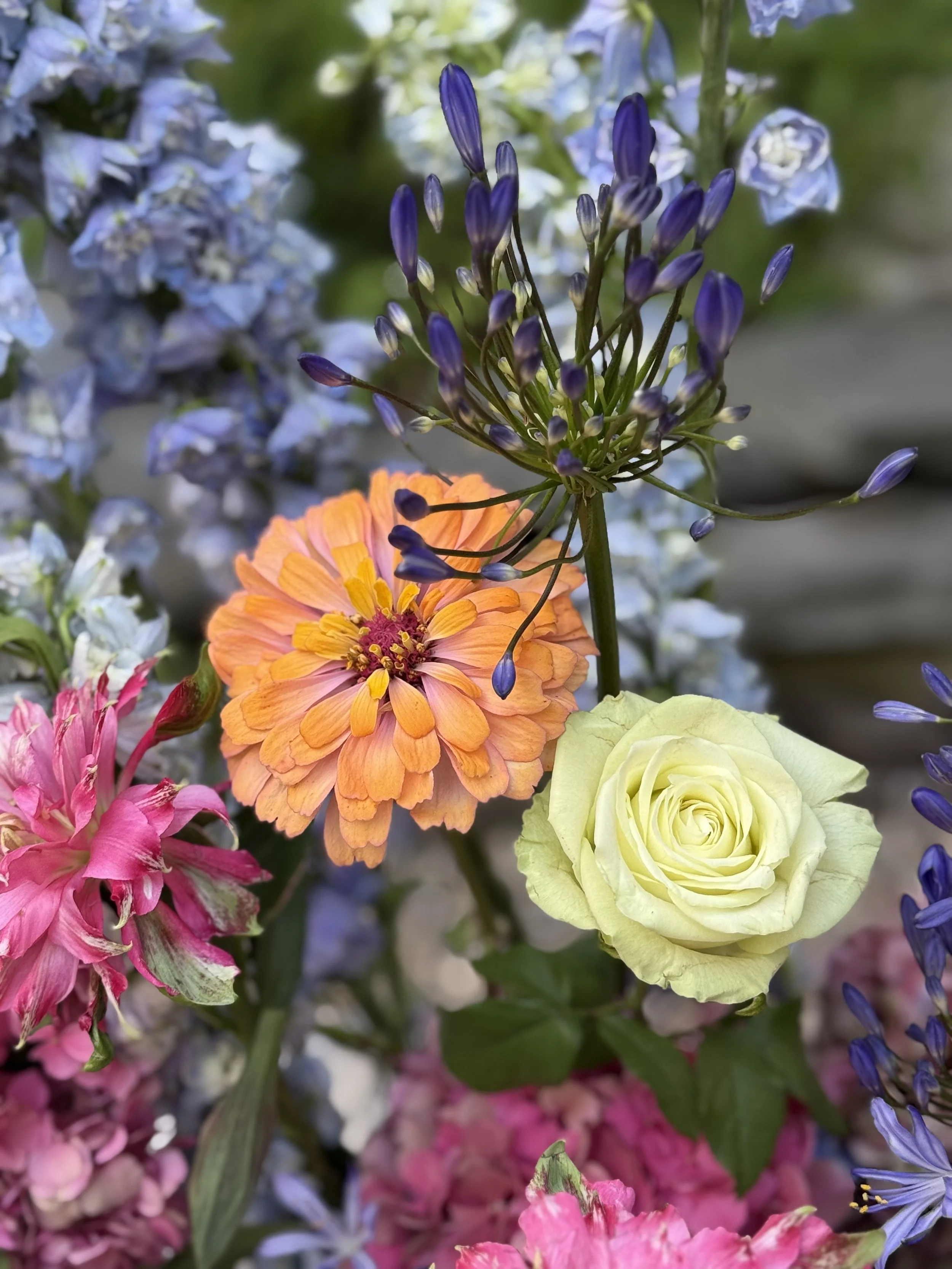 brightly colored flowers for a charity event in brooklyn