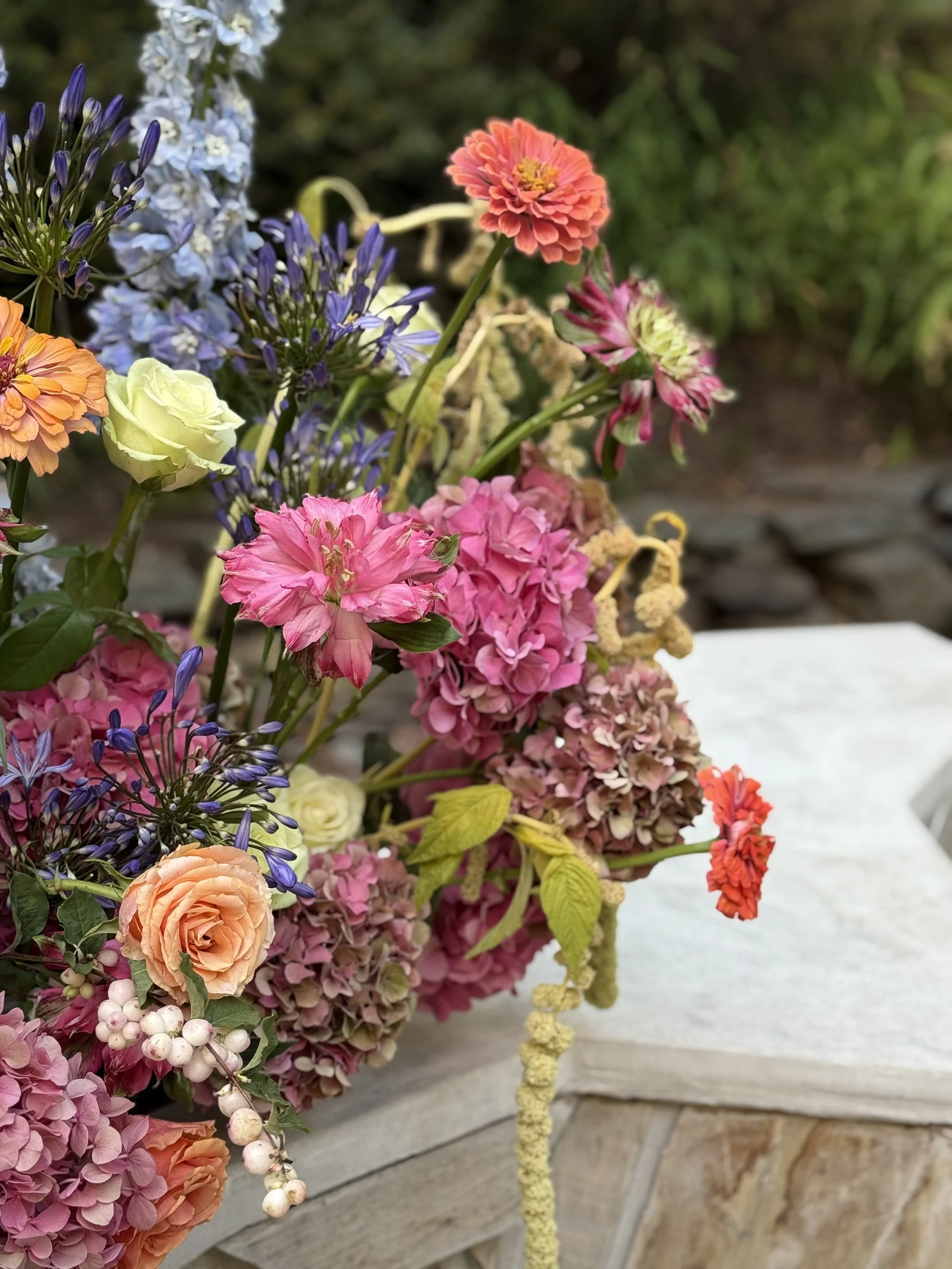 Colorful florals for an event in Brooklyn